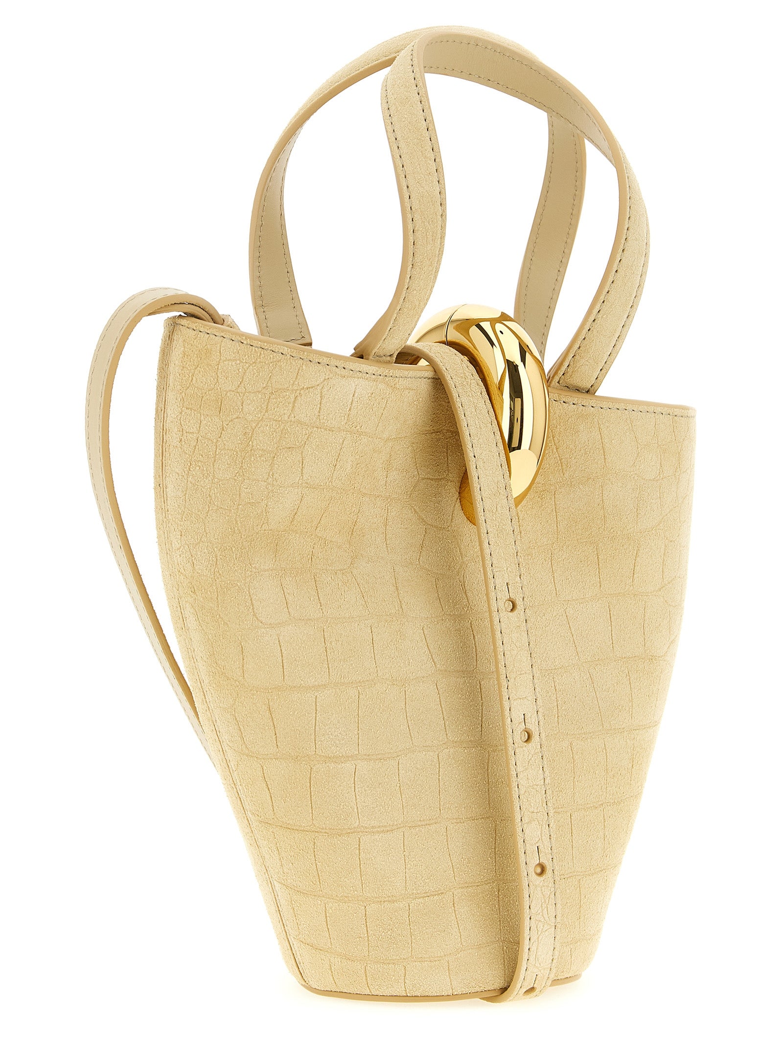 Jacquemus Le Petit Bambola Bucket Bag - Beige Suede