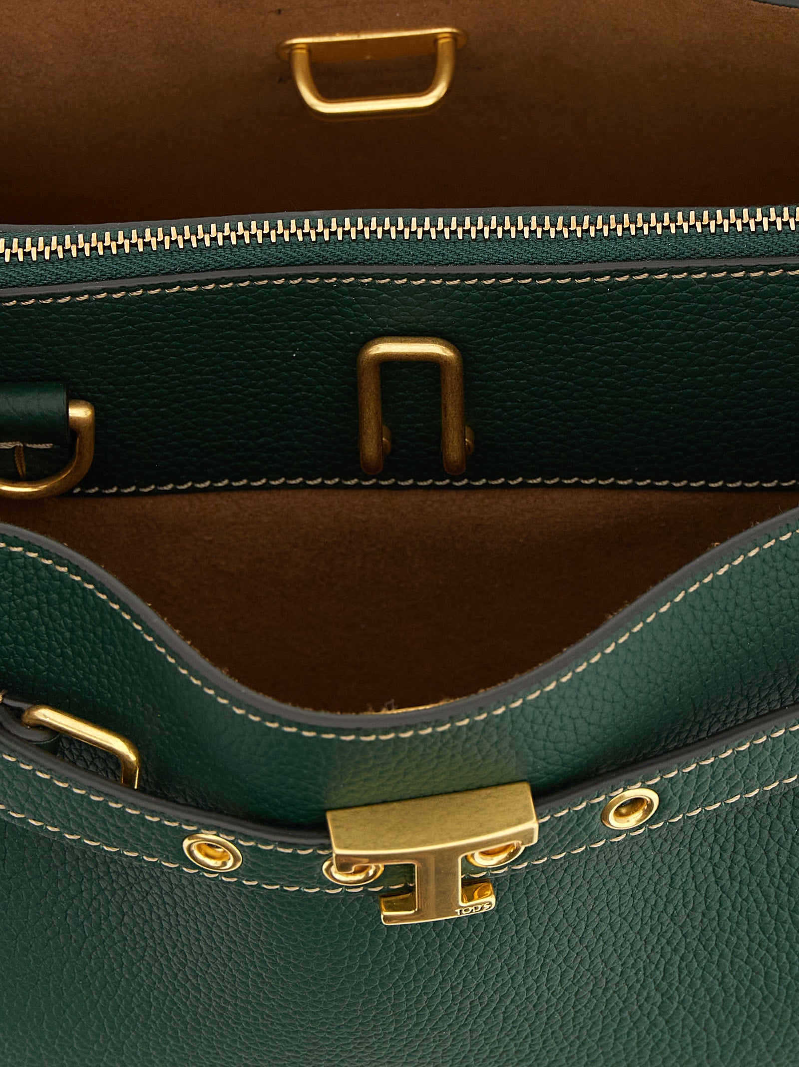 Tod's T Signature Mini Handbag - Green Leather