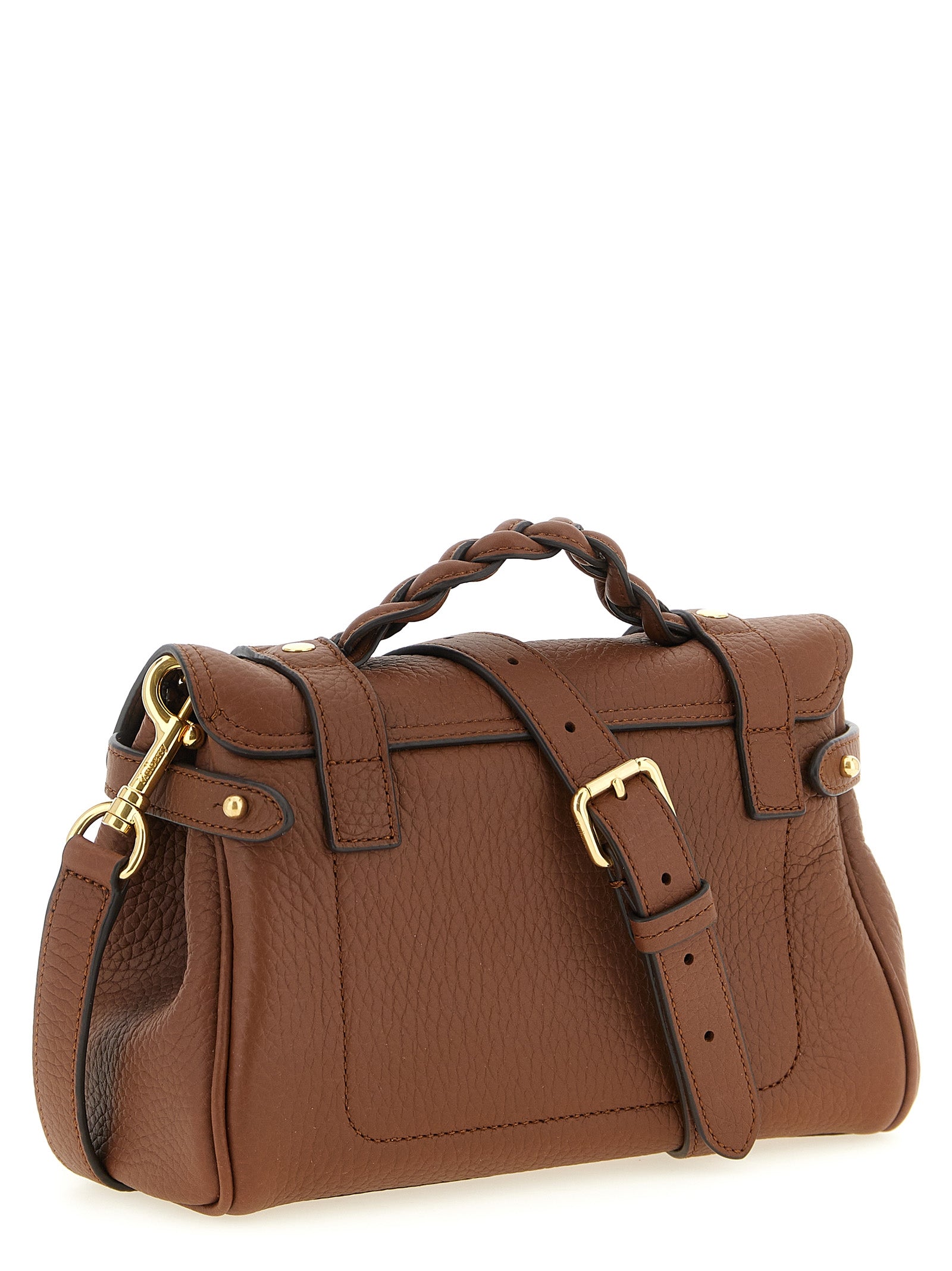 Mulberry Alexa Mini Handbag - Bright Oak Heavy Grain