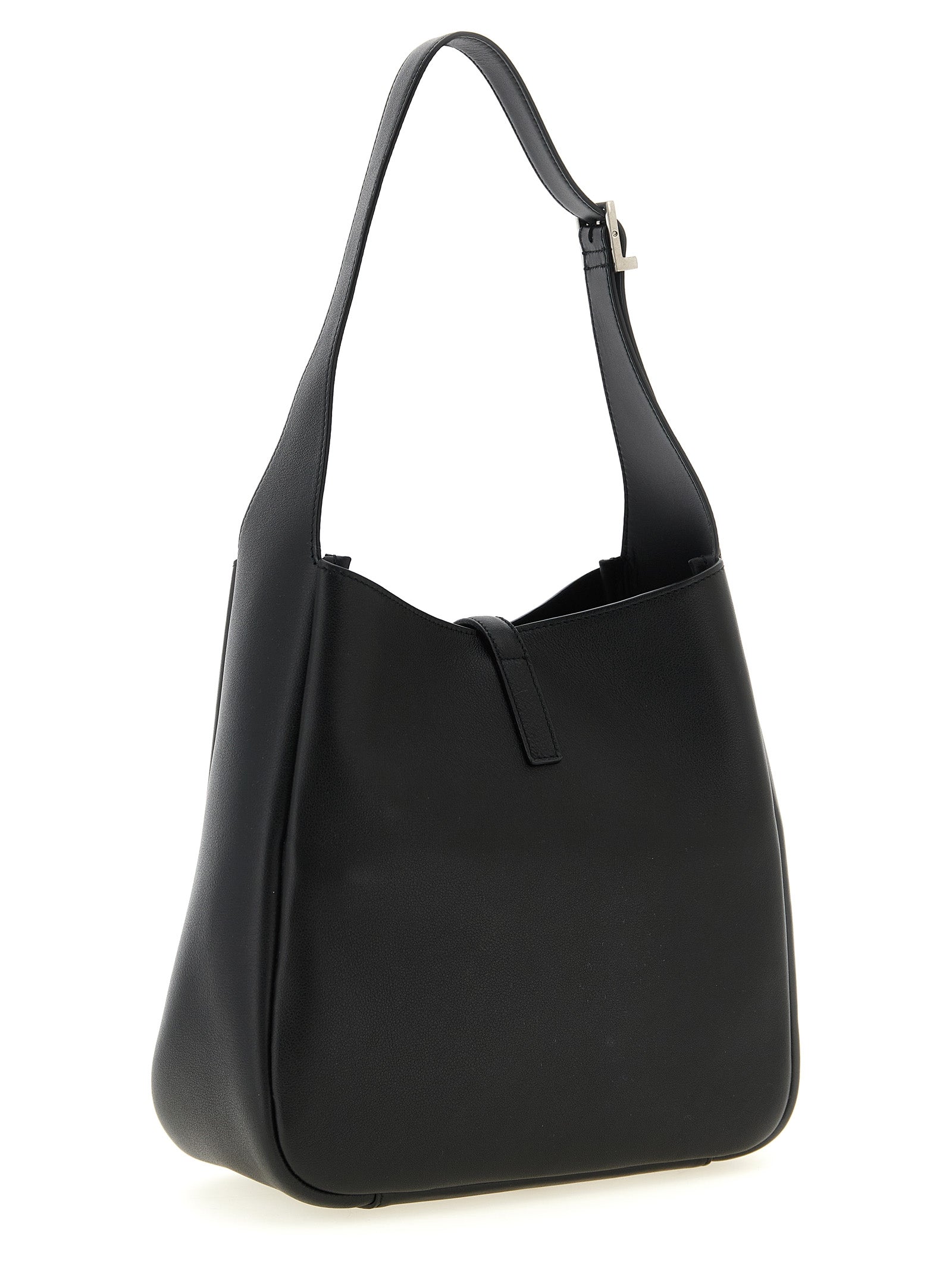 Saint Laurent Le 5 À 7 Supple Small Hobo Bag - Black Grained Leather