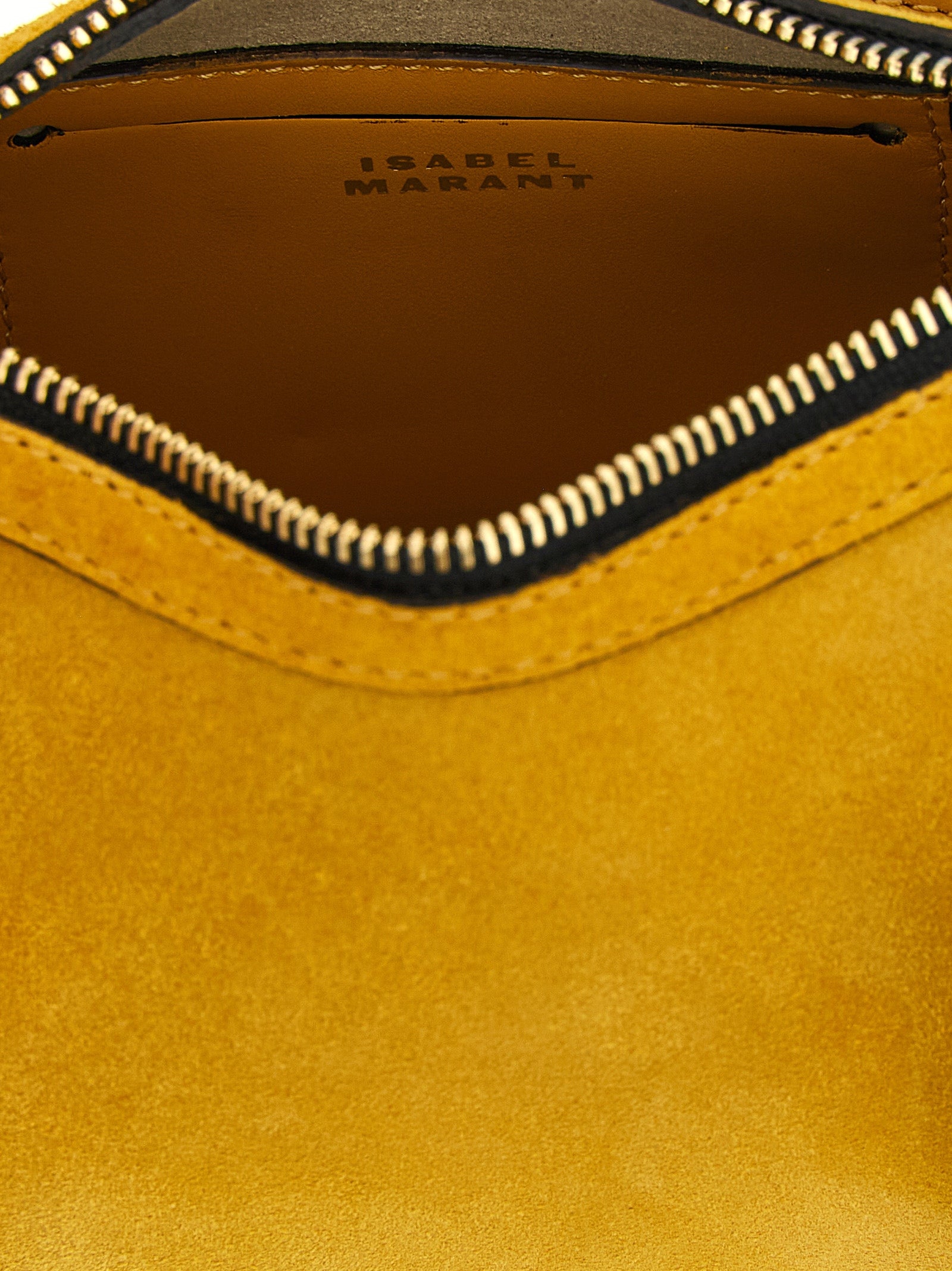 Isabel Marant Oskan Moon Braided Suede Calfskin Shoulder Bag - Saffron