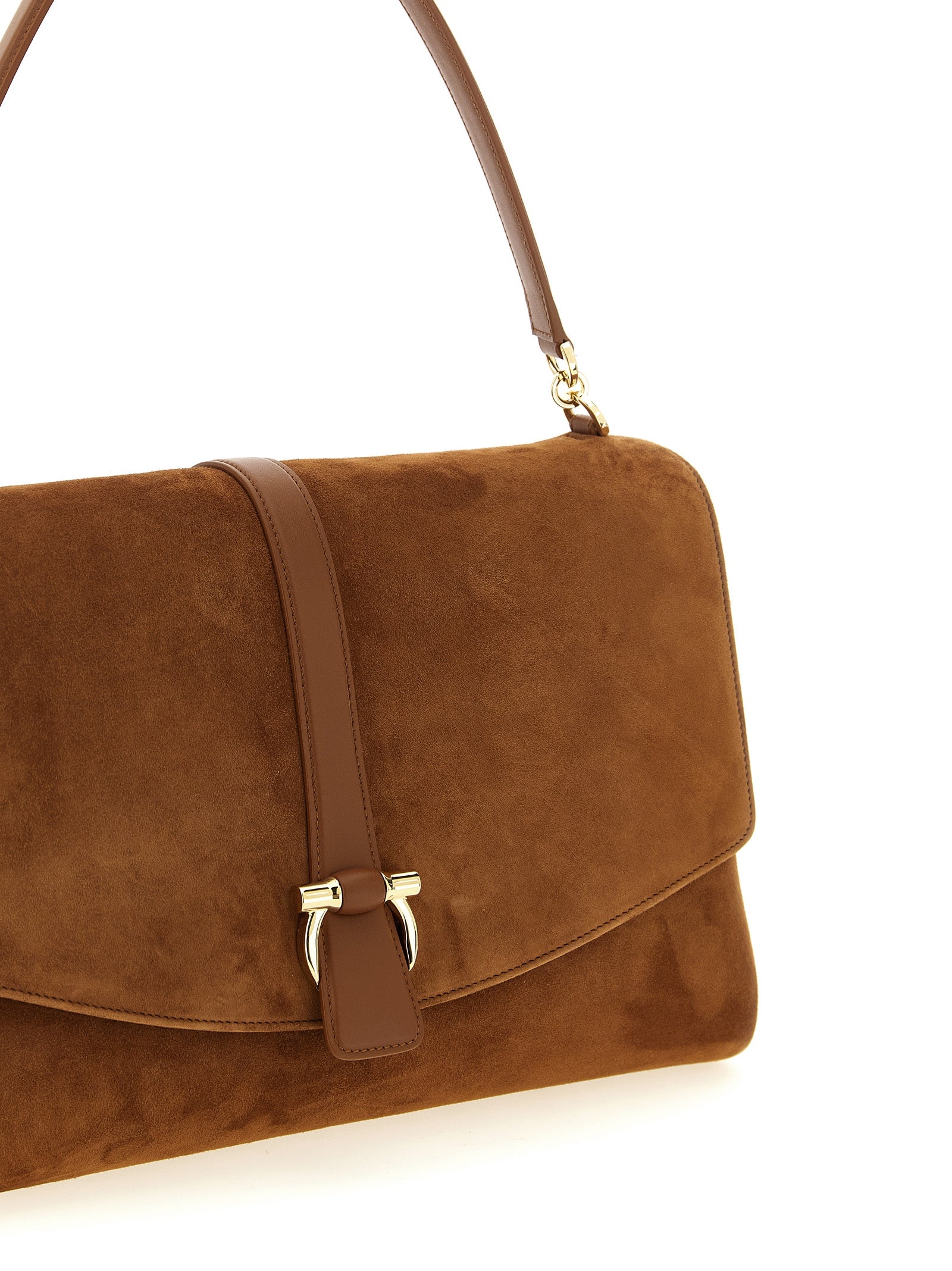 Ferragamo Mia Small Shoulder Bag - Natural Brown