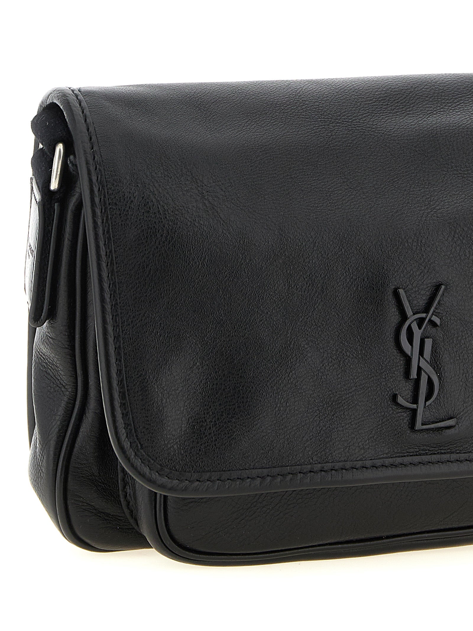 Saint Laurent Niki Small Messenger Bag - Black Grained Leather