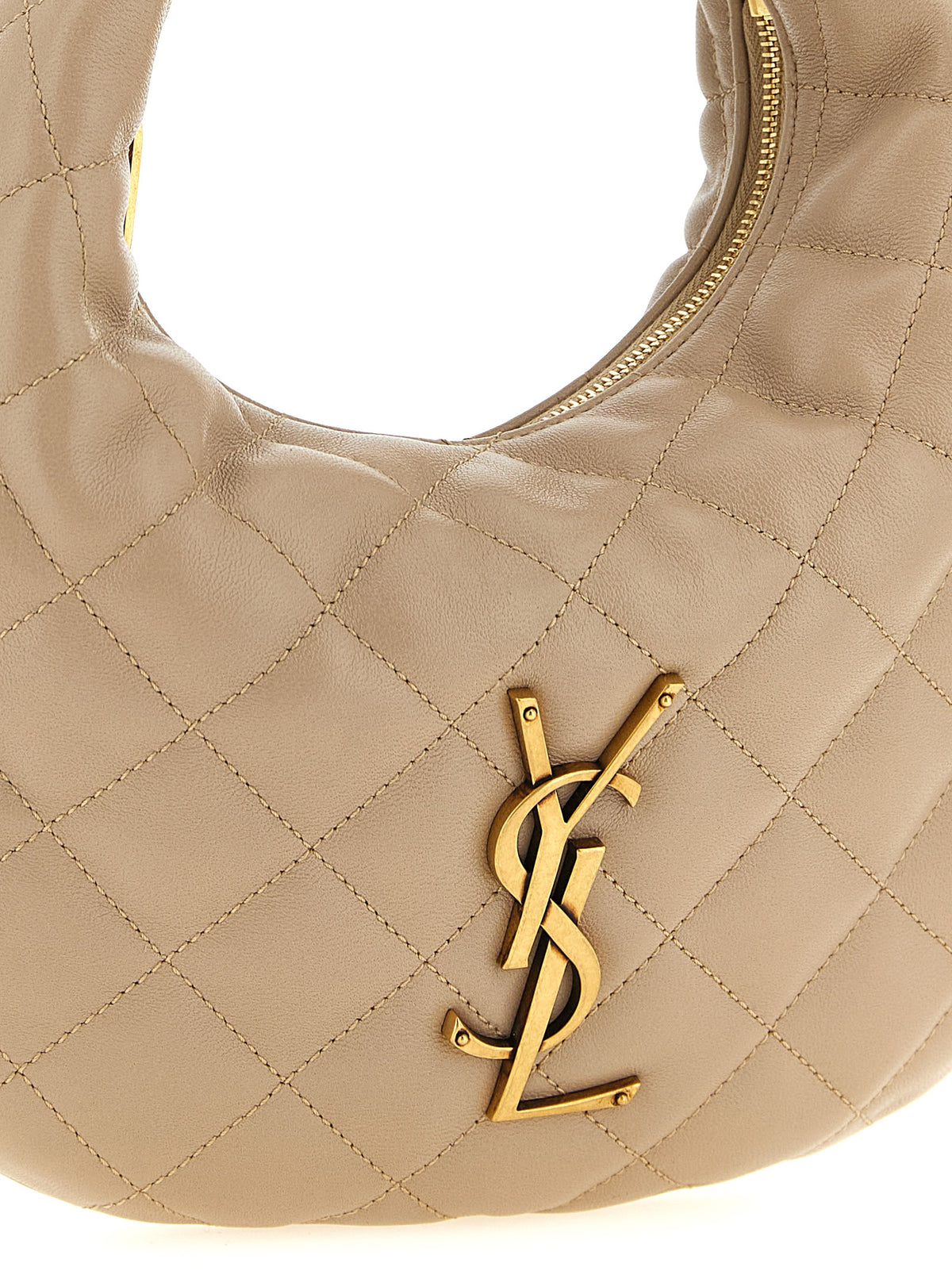 Saint Laurent Icarino in Quilted Nappa - Dark Beige
