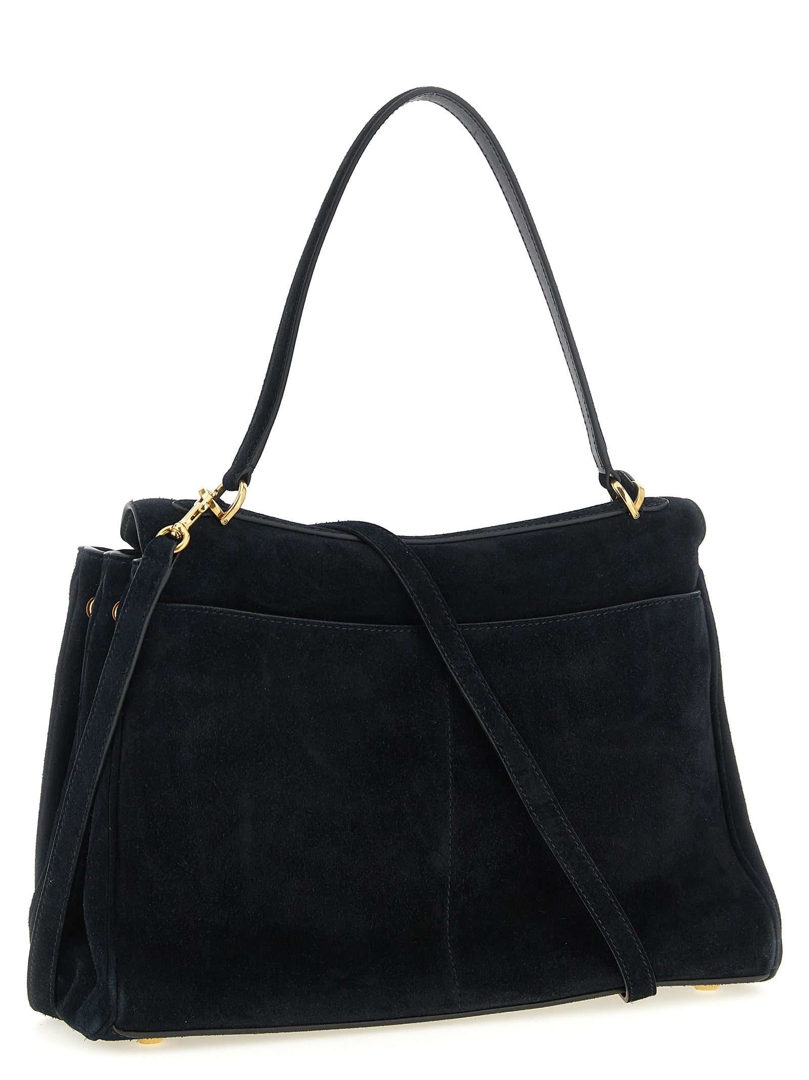 Balenciaga Rodeo Handbag Medium - Black Suede