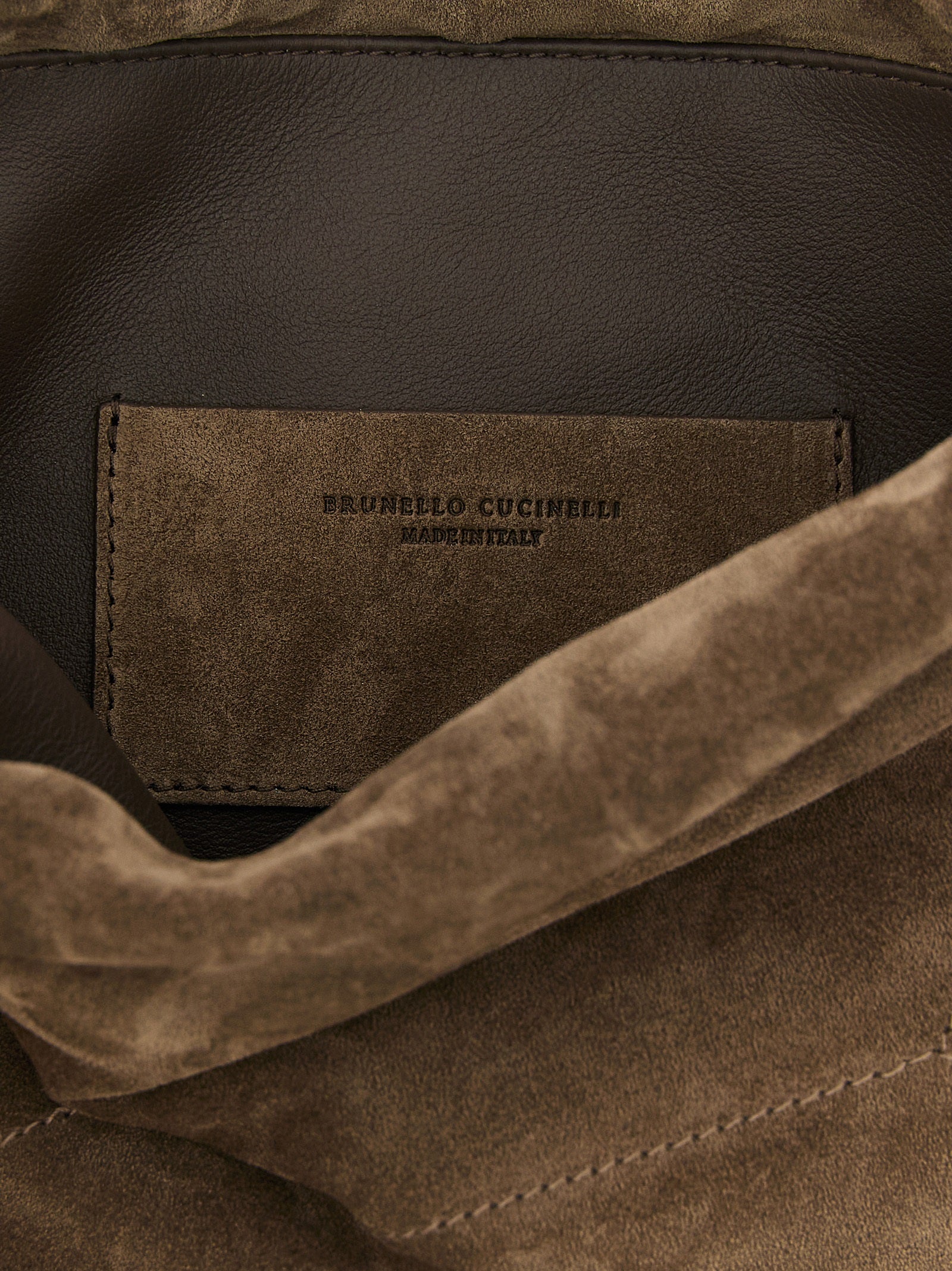 Brunello Cucinelli BC Duo Pouch Bag - Brown Suede with Monili