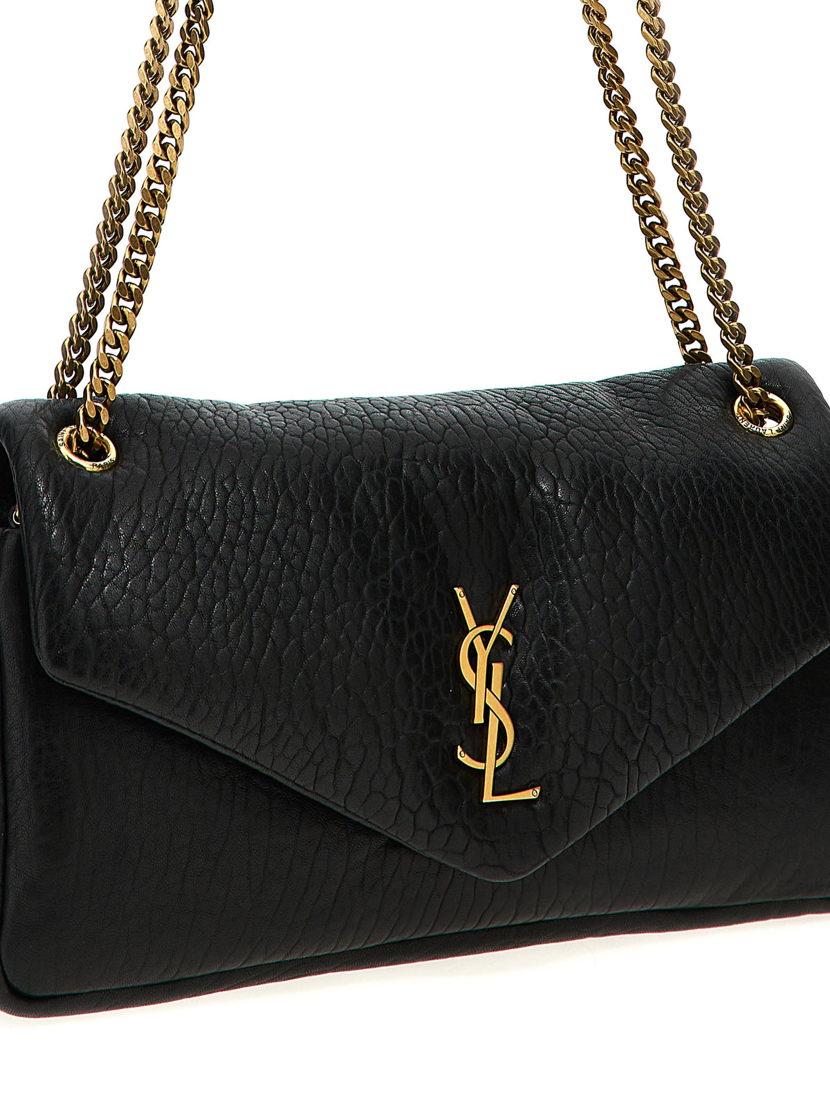 Saint Laurent Calypso Medium in Grained Lambskin - Black