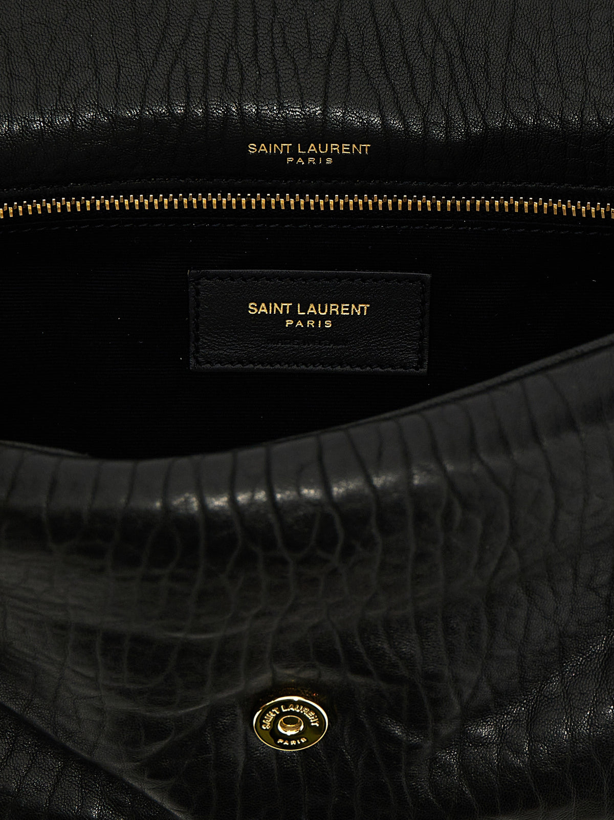Saint Laurent Calypso Medium in Grained Lambskin - Black