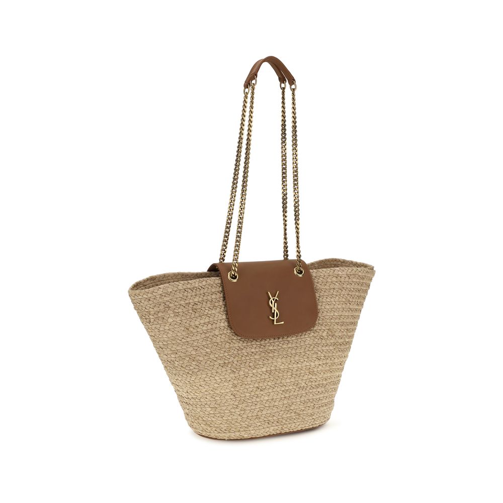 Saint Laurent Manon Shoulder Bag - Natural Raffia