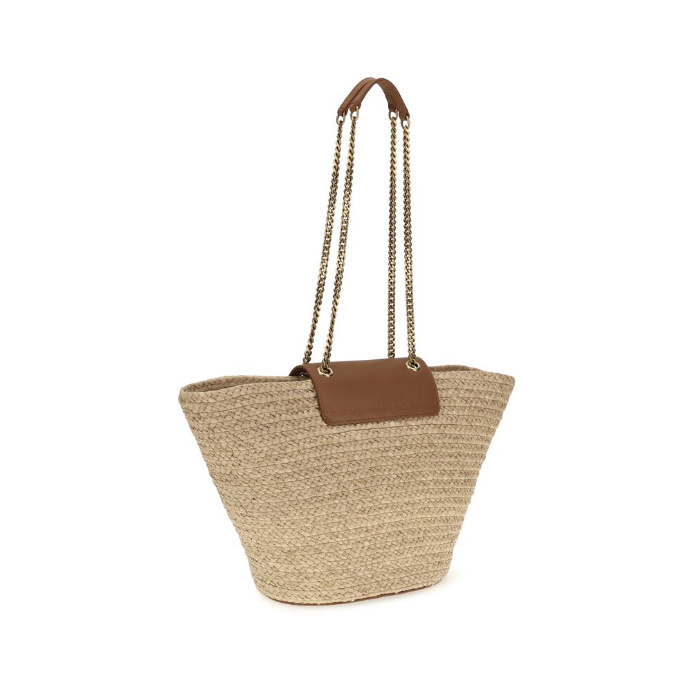 Saint Laurent Manon Shoulder Bag - Natural Raffia