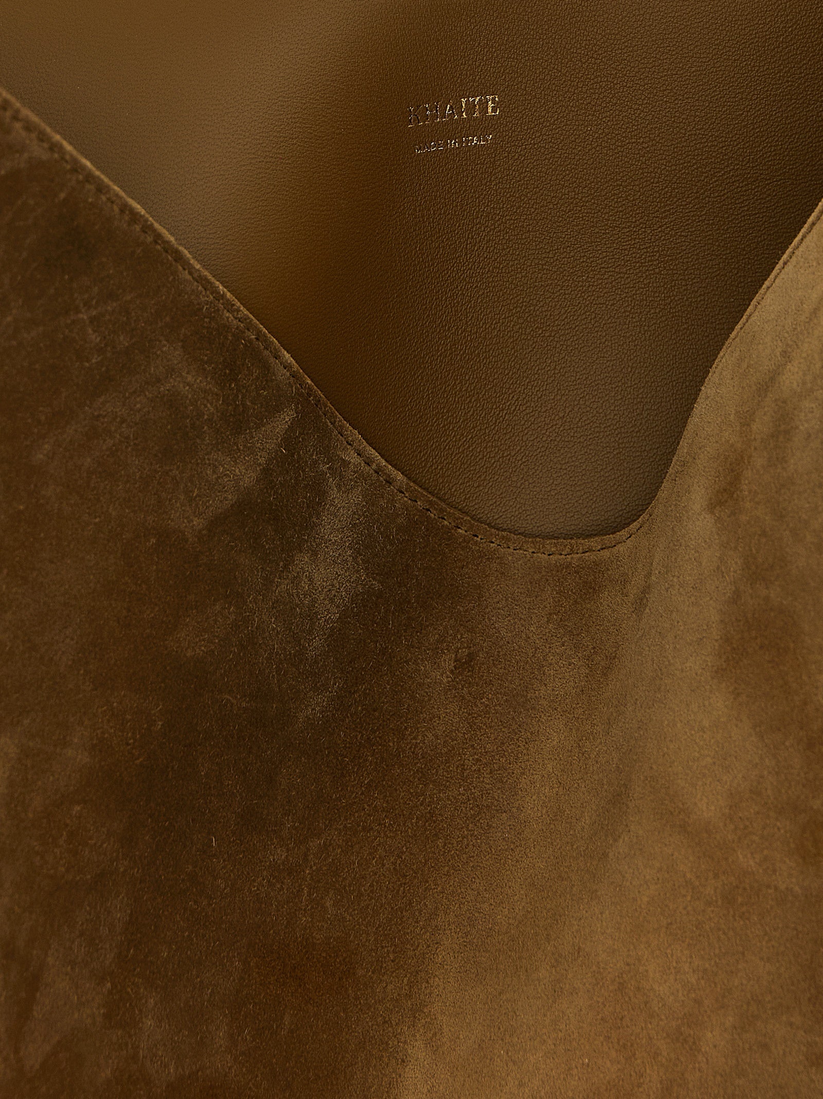 Khaite Small Lotus Tote - Mud Suede
