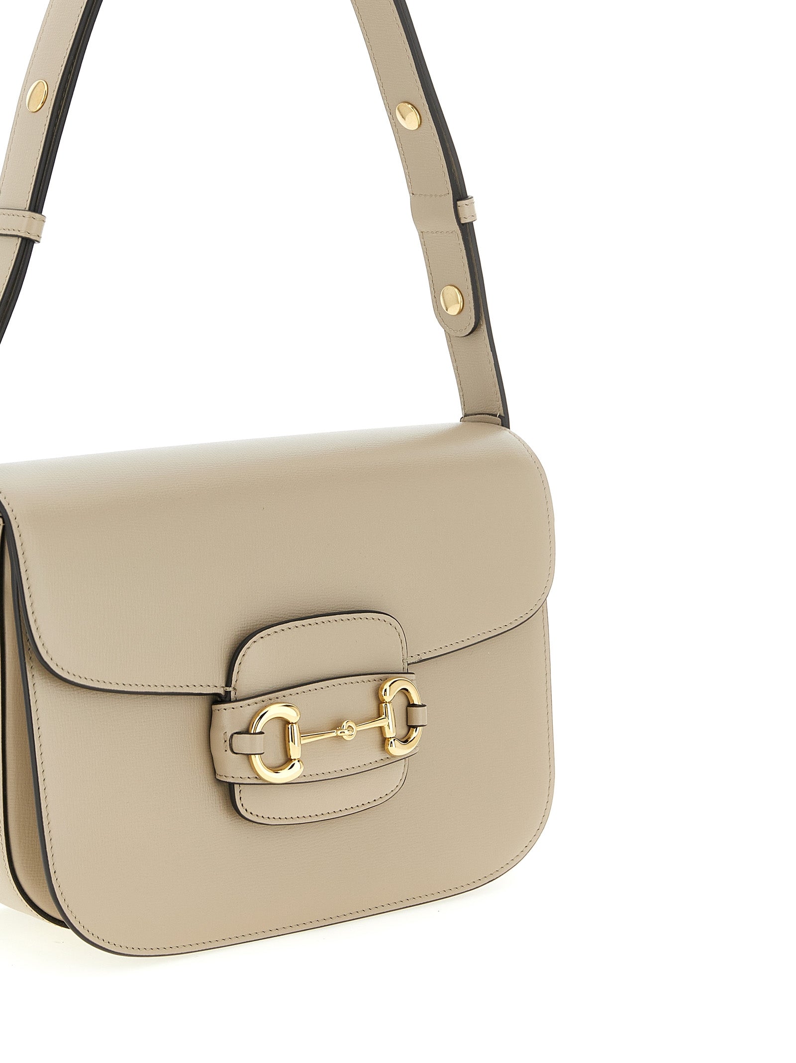 Gucci Horsebit 1955 Medium Shoulder Bag - Beige Leather