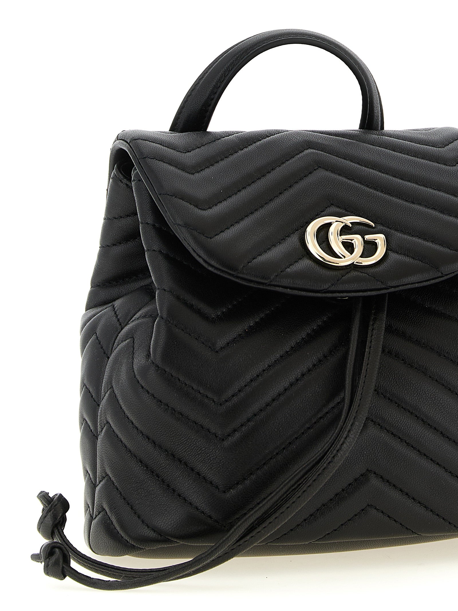 Gucci GG Marmont Mini Backpack - Black Nappa Leather