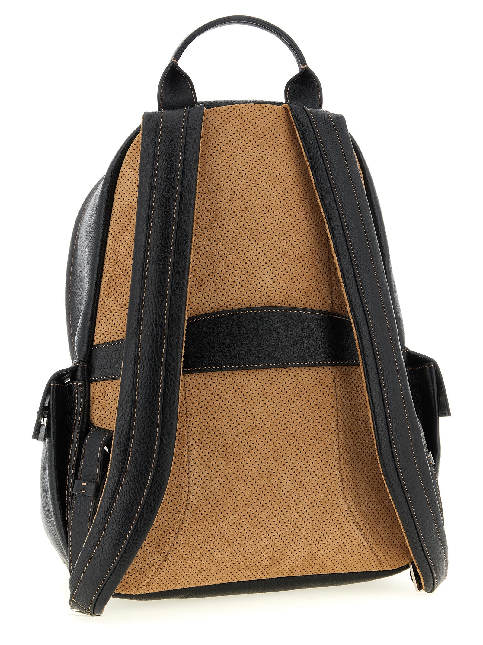 Brunello Cucinelli Travel Backpack - Black Grained Leather