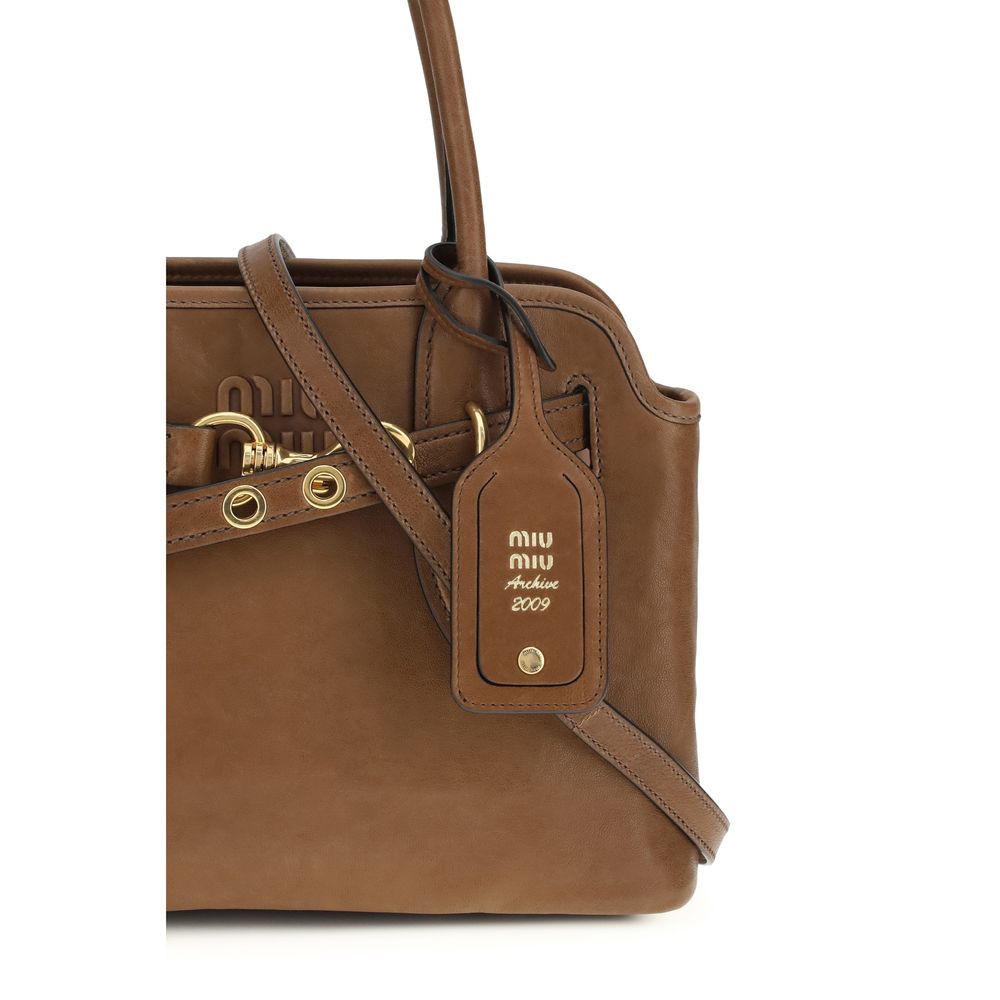 Miu Miu Aventure Nappa Leather Bag - Oak