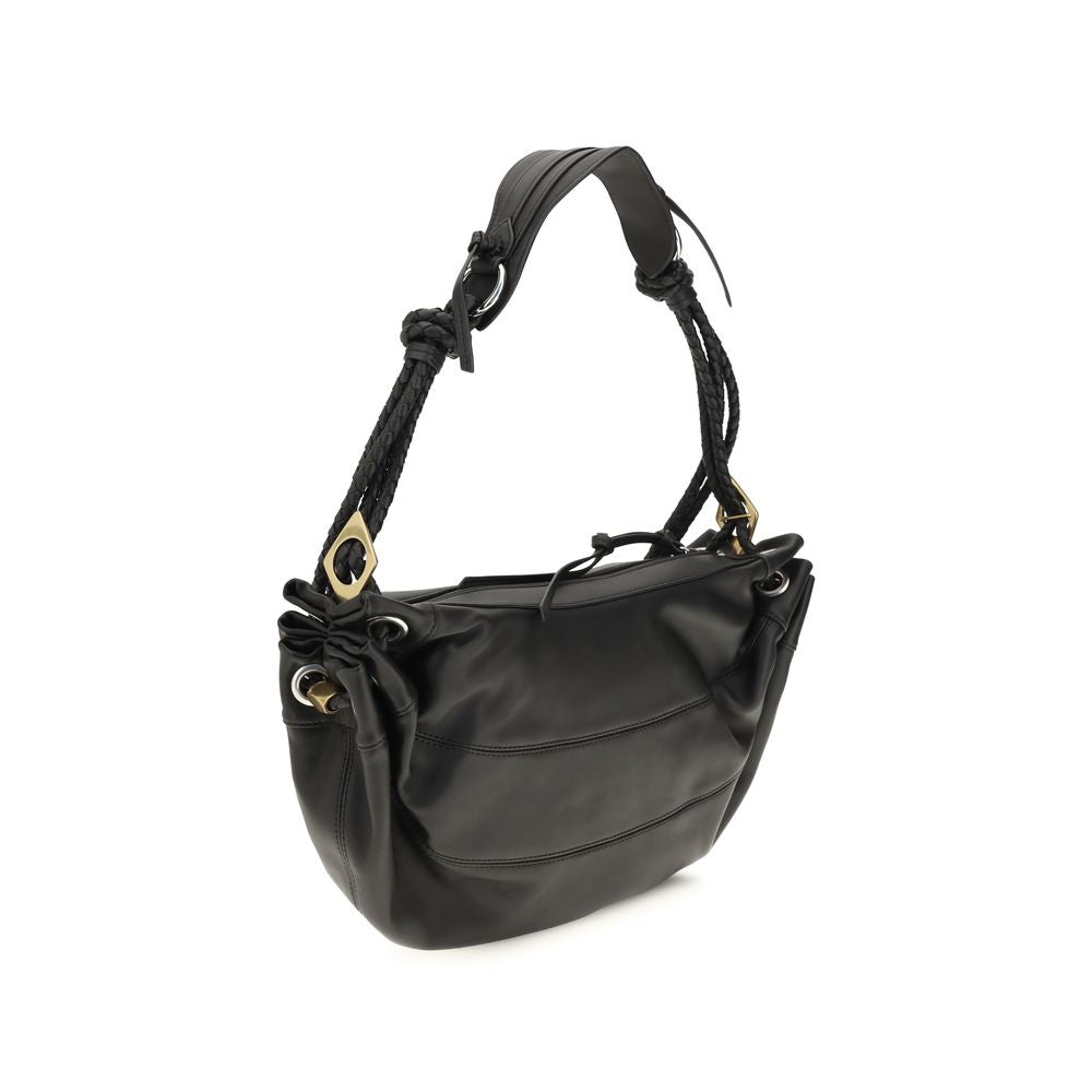 Isabel Marant Maia Medium Lambskin Leather Shoulder Bag - Black
