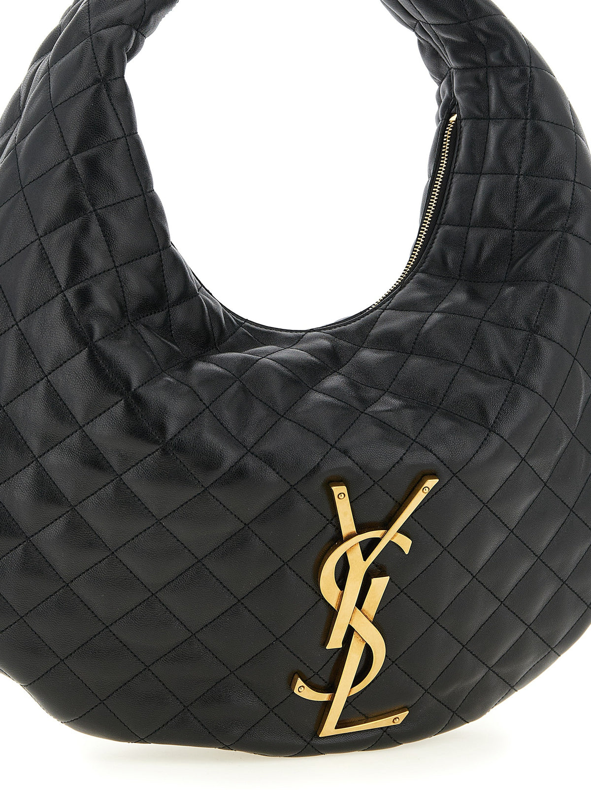 Saint Laurent Icare Hobo in Quilted Nappa - Black