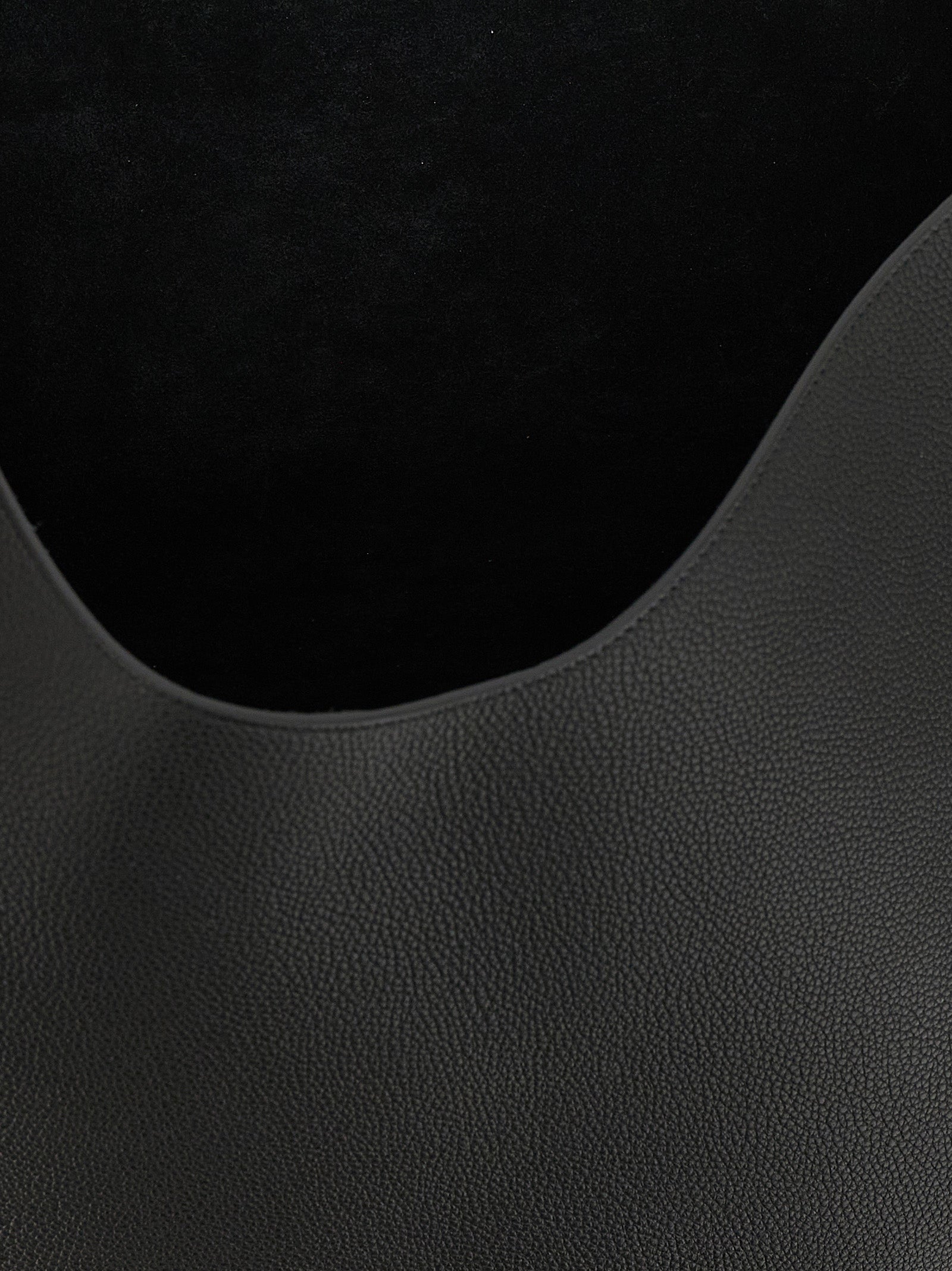 Khaite Medium Lotus Tote - Black Pebbled Leather