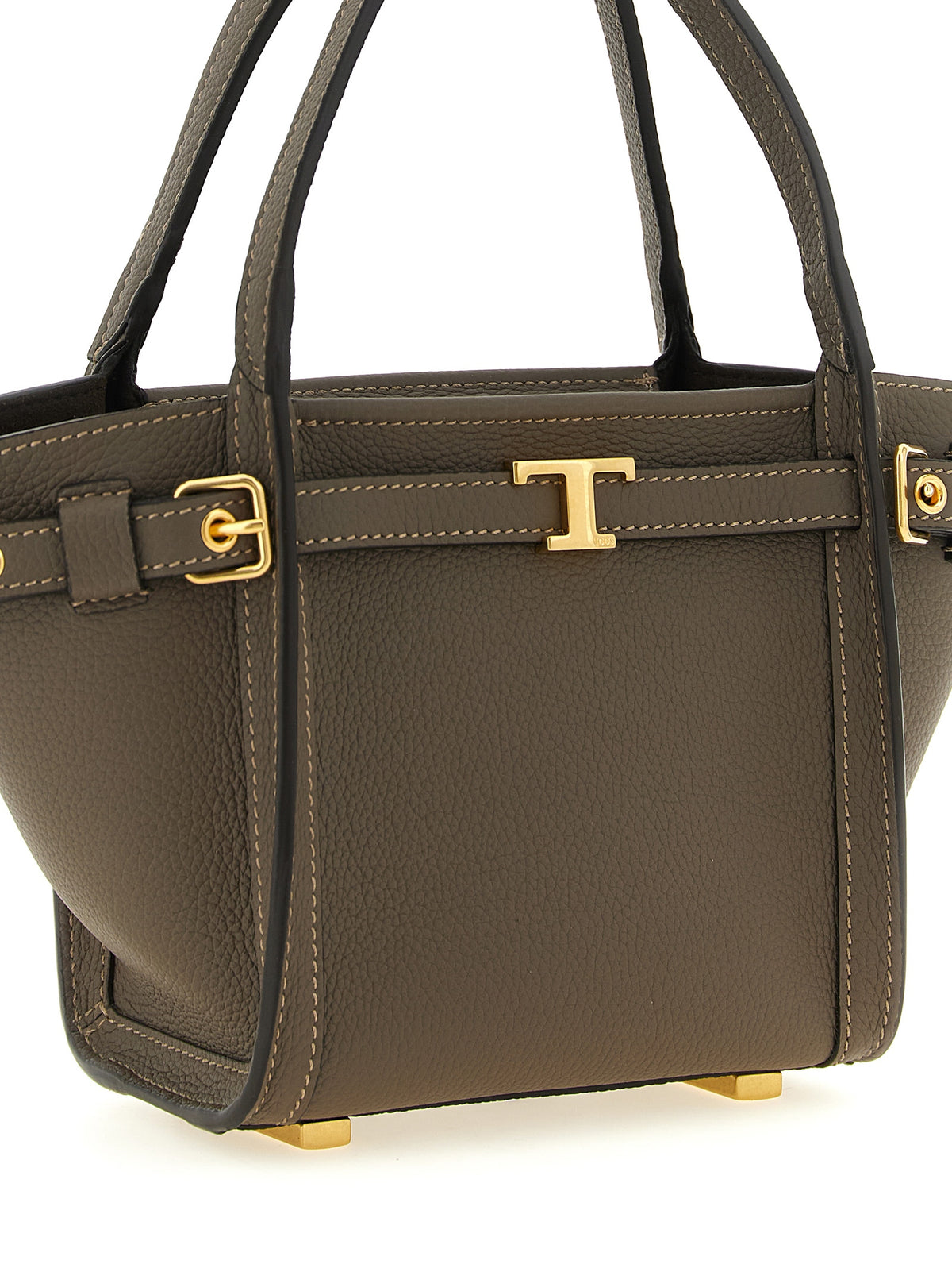 Tod's T Signature Mini Shopping Bag - Grey Brown