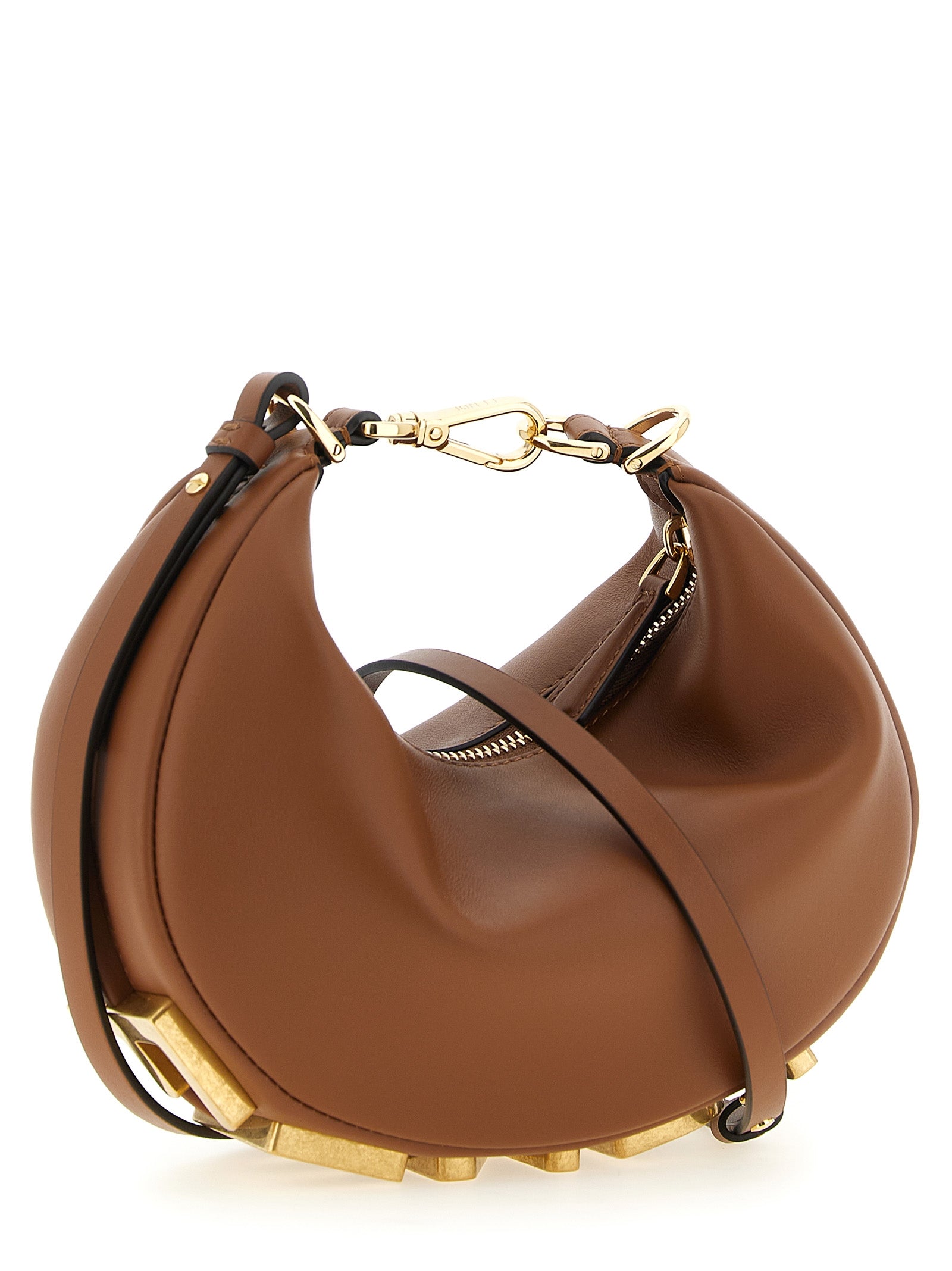 Fendi Fendigraphy Mini - Sellier Brown Leather