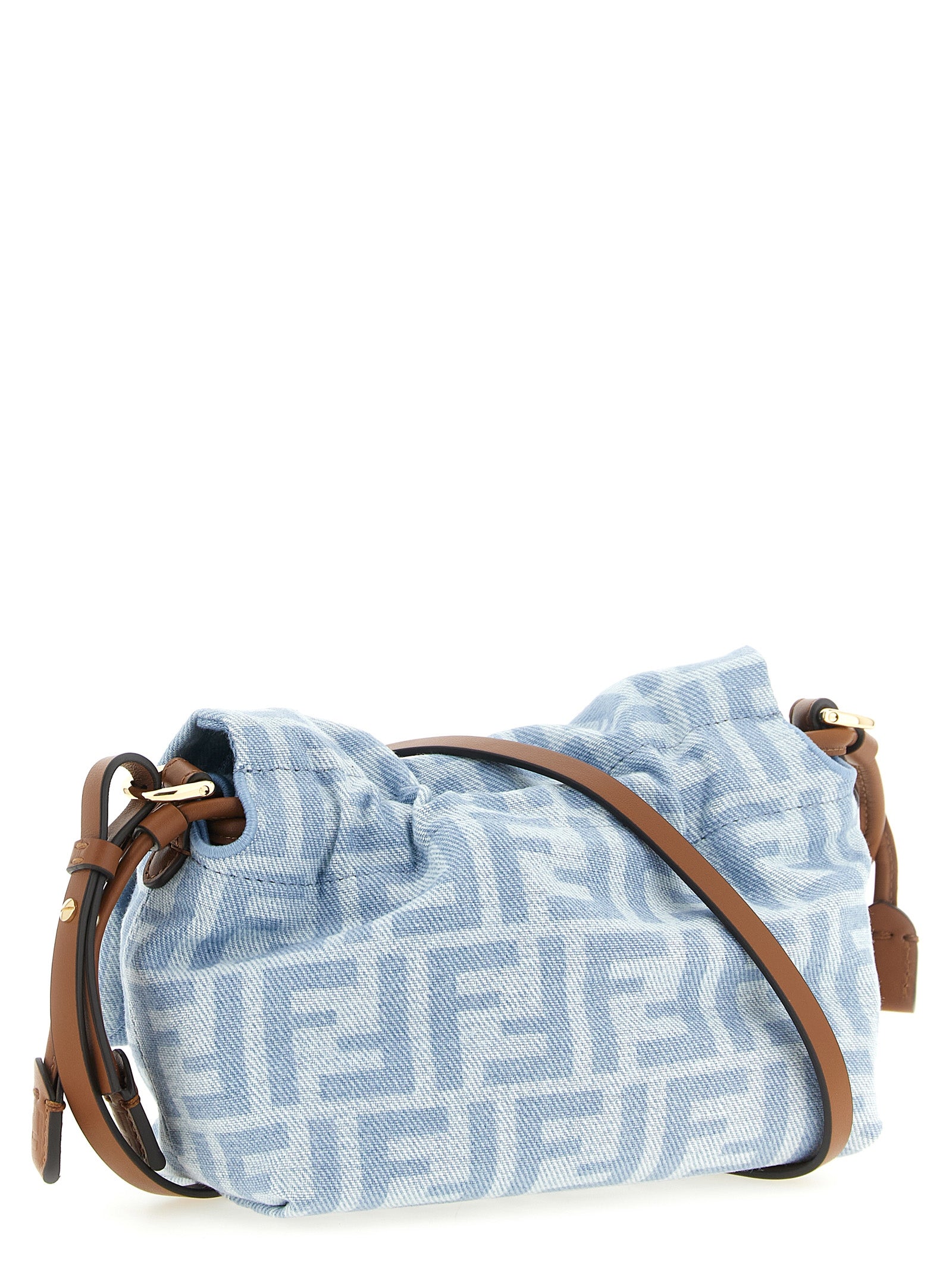 Fendi Baguette® Soft Small - Light Blue FF Denim Mini-Bag