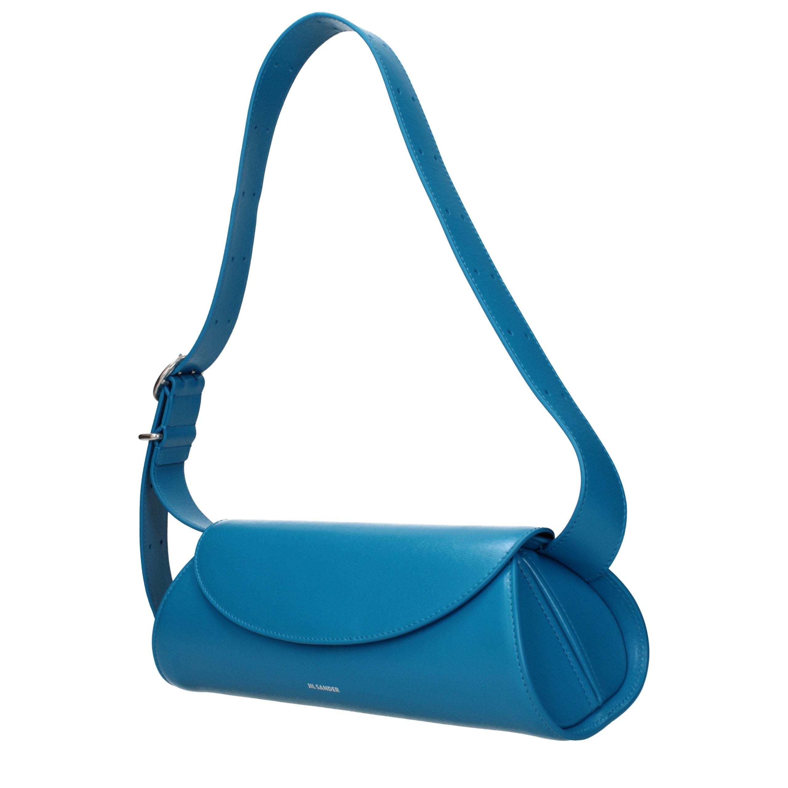 Jil Sander Cannolo Small Handbag - Blue Lagoon