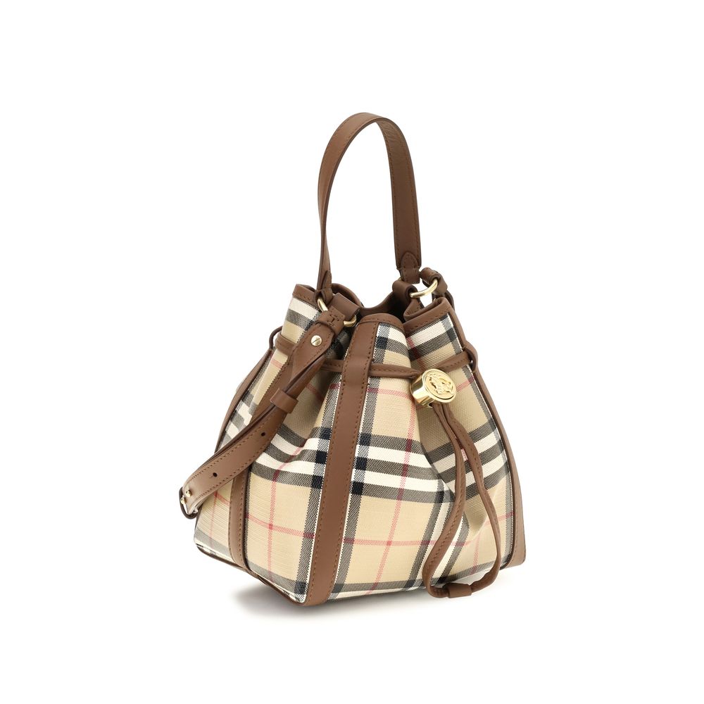 Burberry Mini Check Bucket Bag - Archive Beige