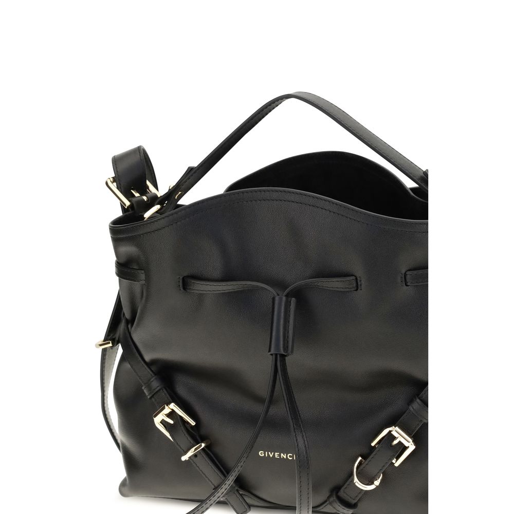 Givenchy Voyou Small Bucket Bag - Black Shiny Leather