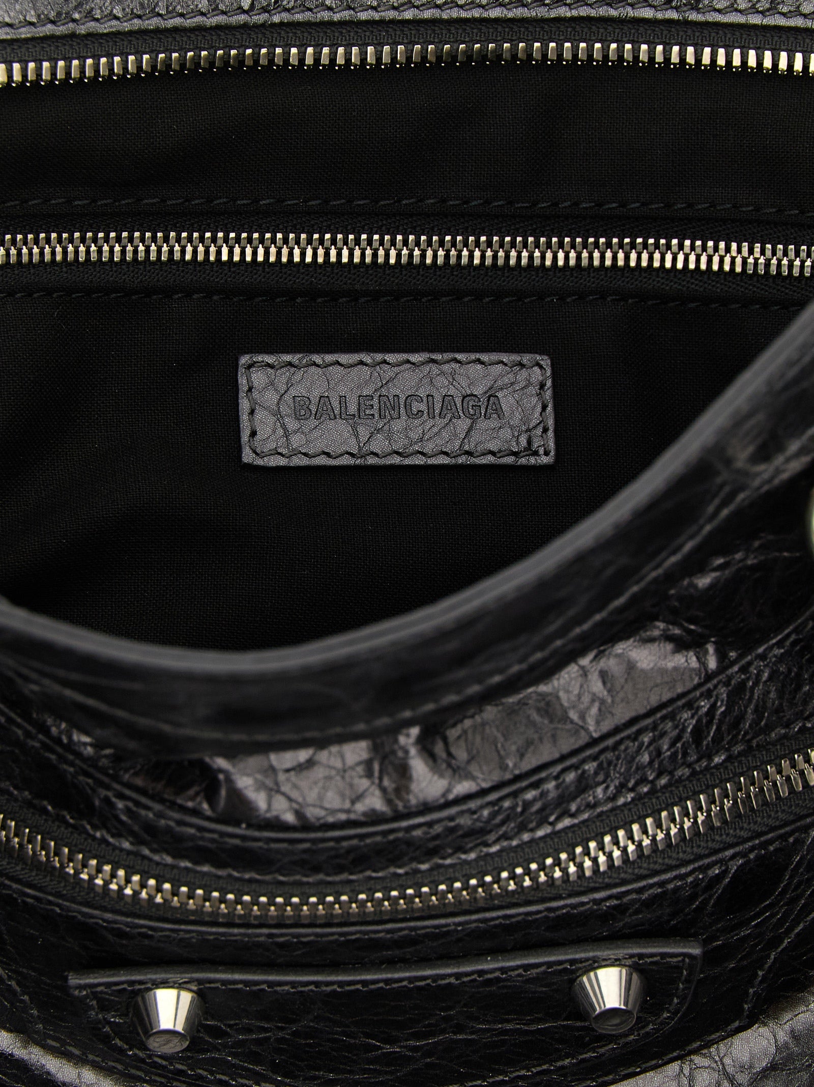 Balenciaga Le City Bag Medium - Steel Gray Arena Lambskin with Shiny Silver Hardware