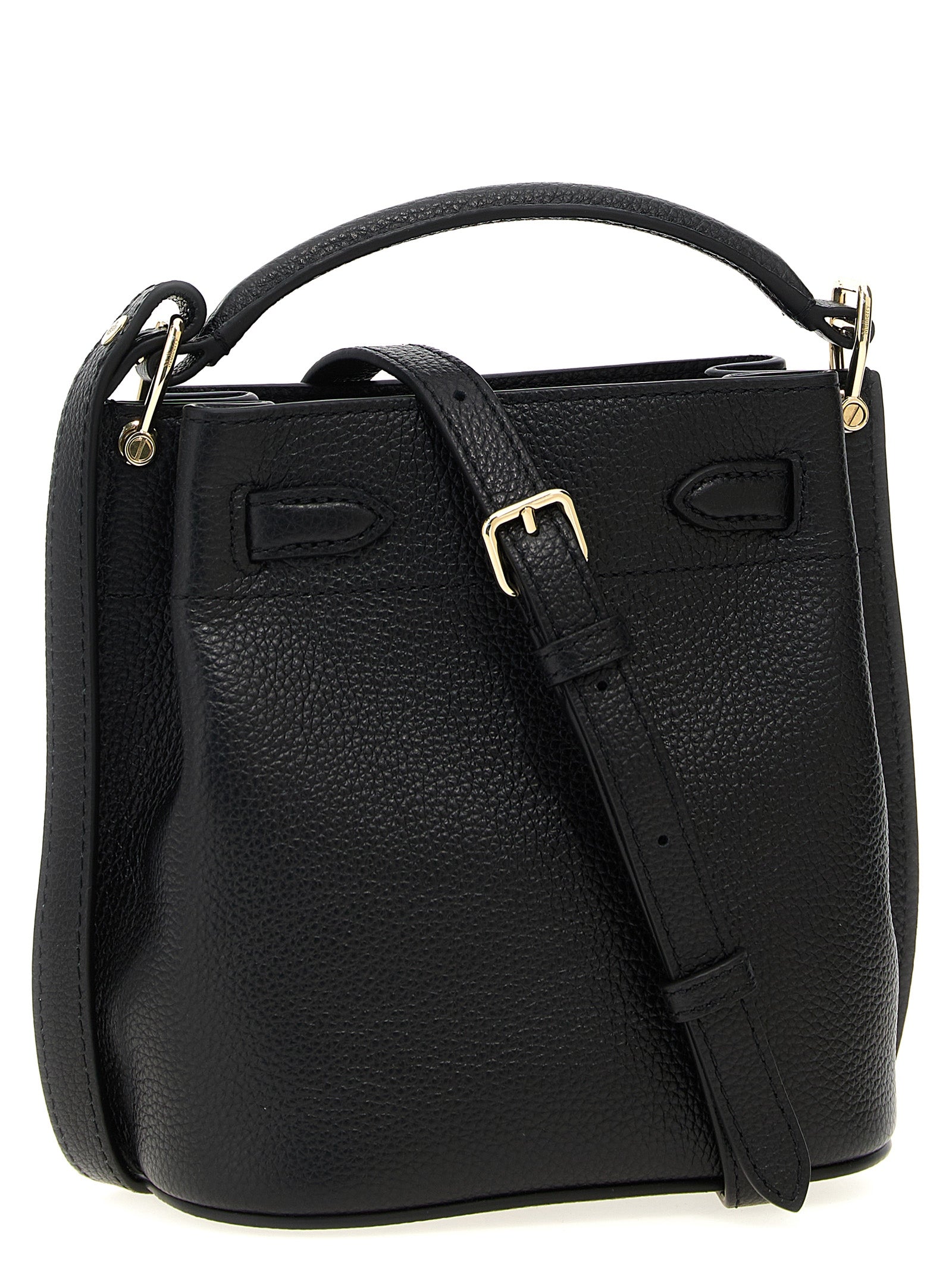 Mulberry Islington Mini Bucket Bag - Black Classic Grain