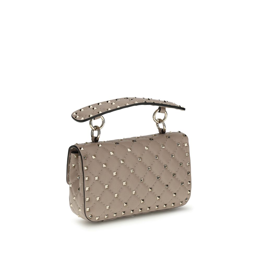 Valentino Garavani Rockstud Spike Small Shoulder Bag - Poudre Nappa Leather