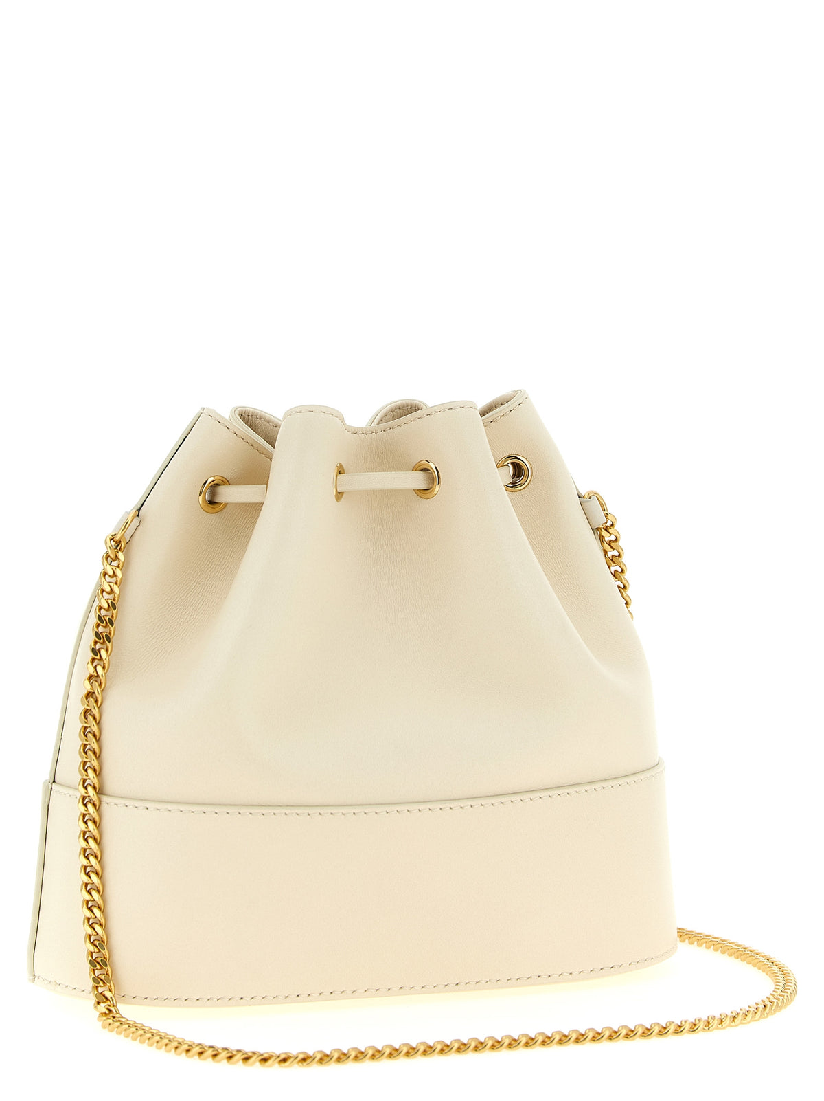 Valentino Garavani VLogo Signature Mini Bucket Bag - Light Ivory Nappa Leather