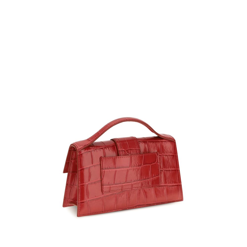 Jacquemus Le Grand Bambino - Red Crocodile-Embossed Leather