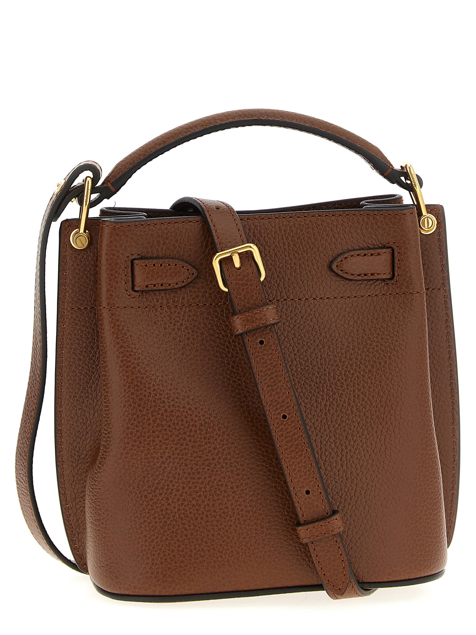 Mulberry Islington Mini Bucket Bag - Oak Two-Tone Classic Grain