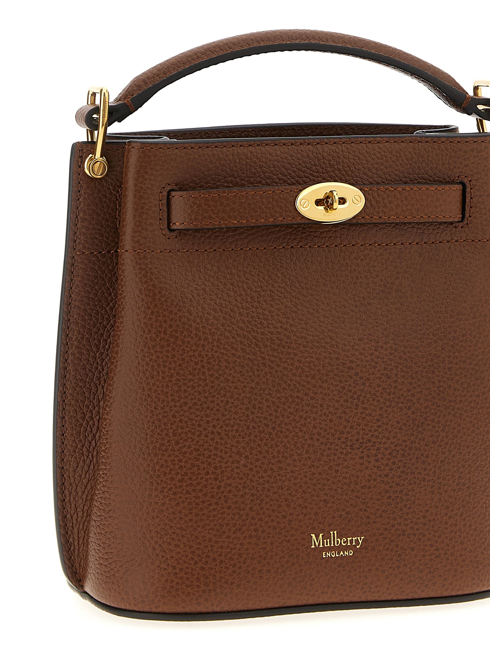 Mulberry Islington Mini Bucket Bag - Oak Two-Tone Classic Grain