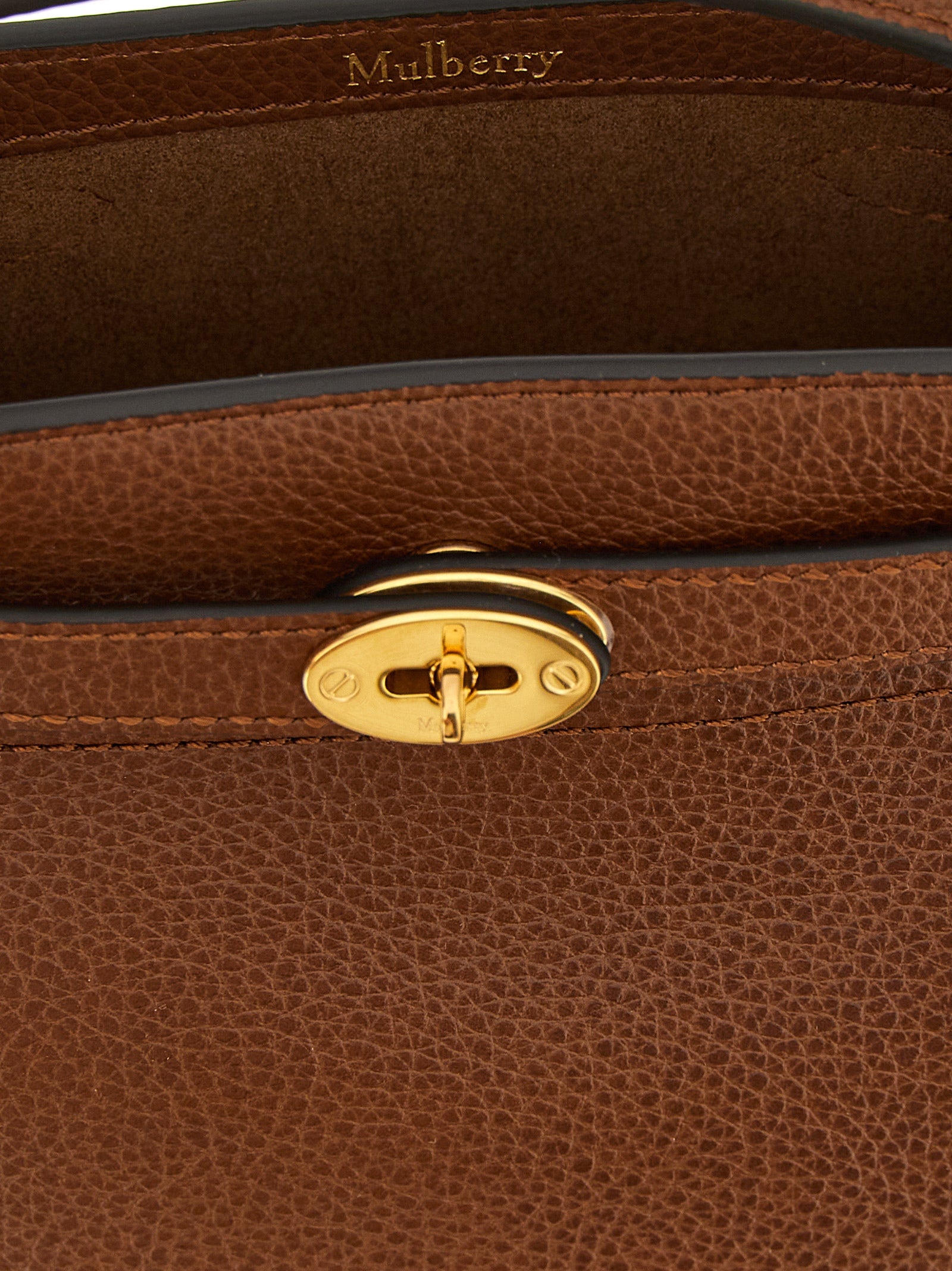 Mulberry Islington Mini Bucket Bag - Oak Two-Tone Classic Grain