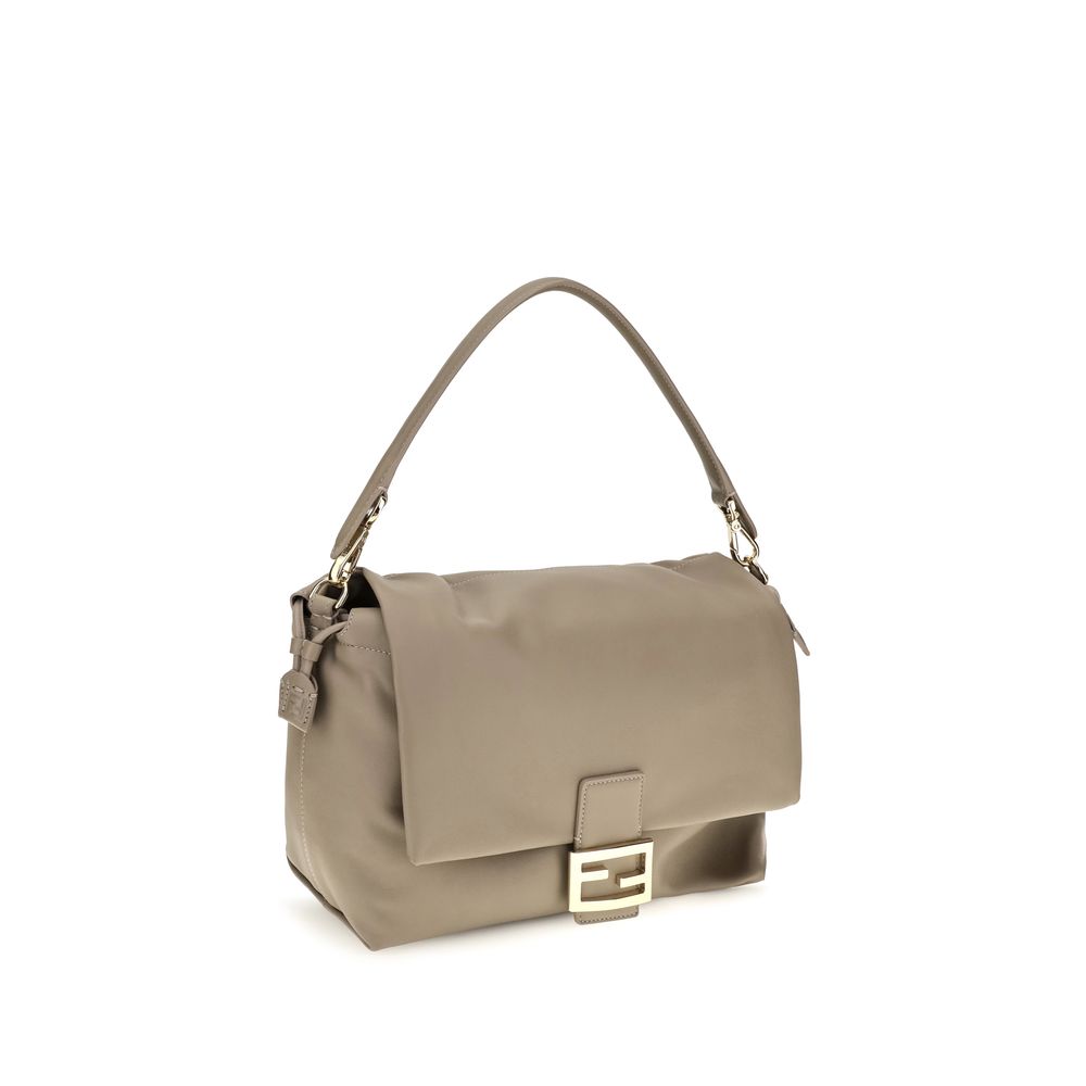 Fendi Baguette® Soft Large Shoulder Bag - Dove Grey Nappa Leather