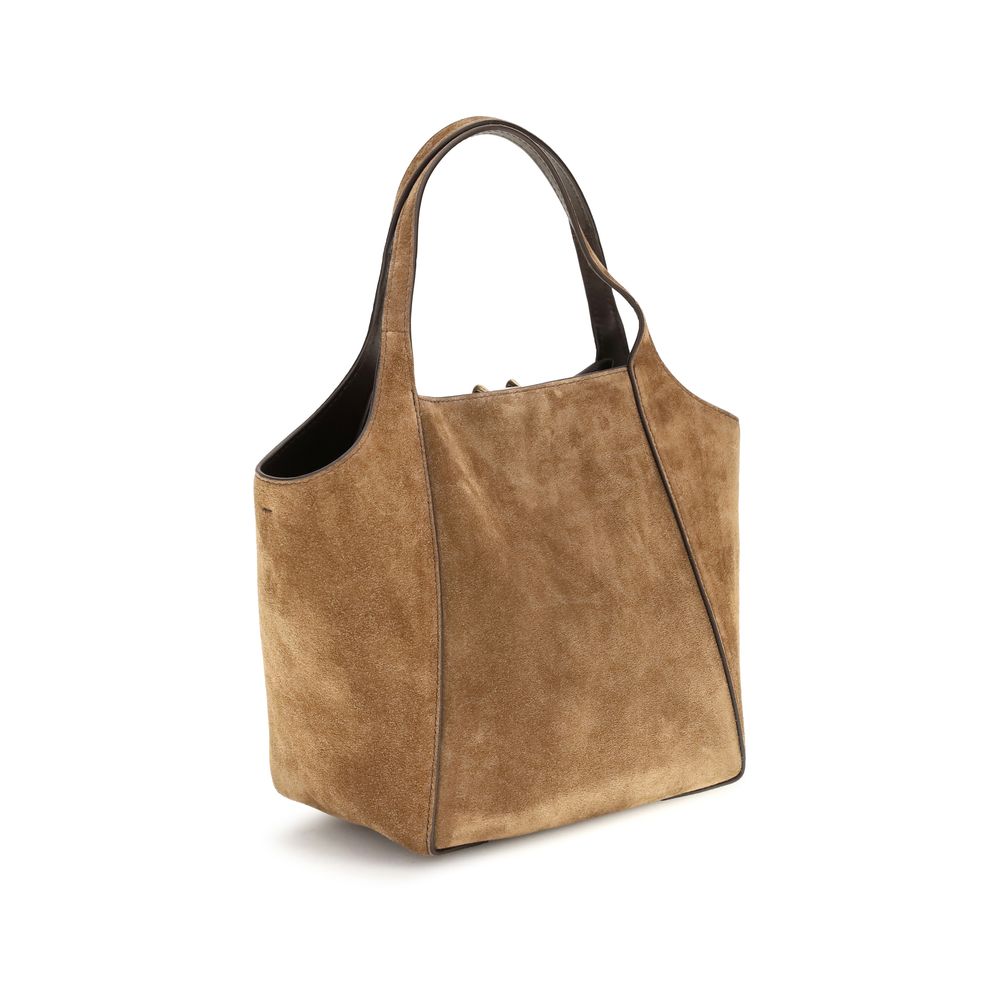 Brunello Cucinelli Sartorial Small Bucket Bag - Caramel Suede