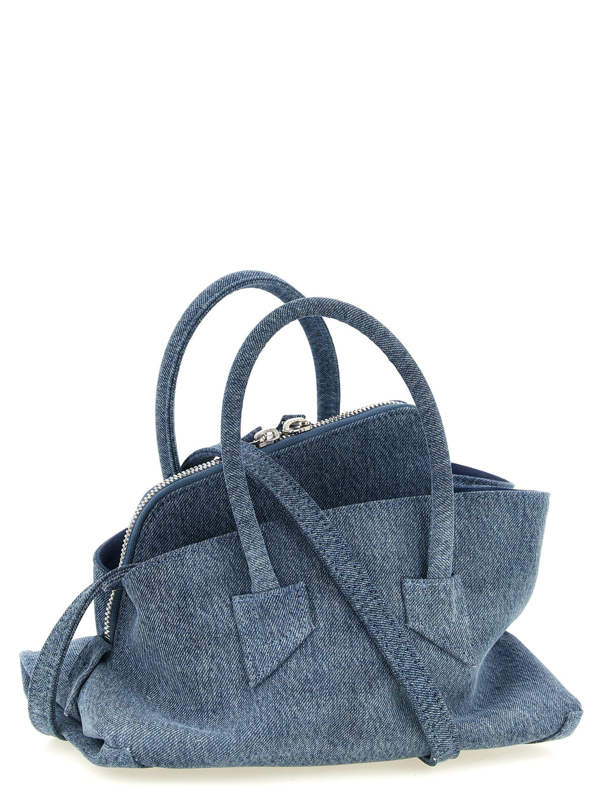 The Attico La Passeggiata Mini Top Handle - Washed Denim