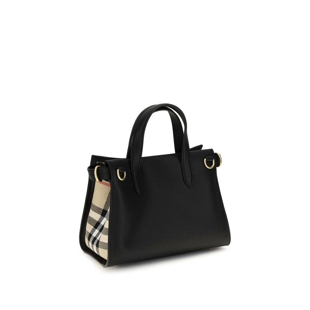Burberry Cotswolds Mini Check Tote - Black