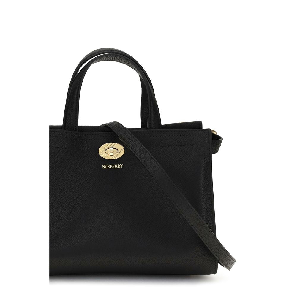 Burberry Cotswolds Mini Check Tote - Black