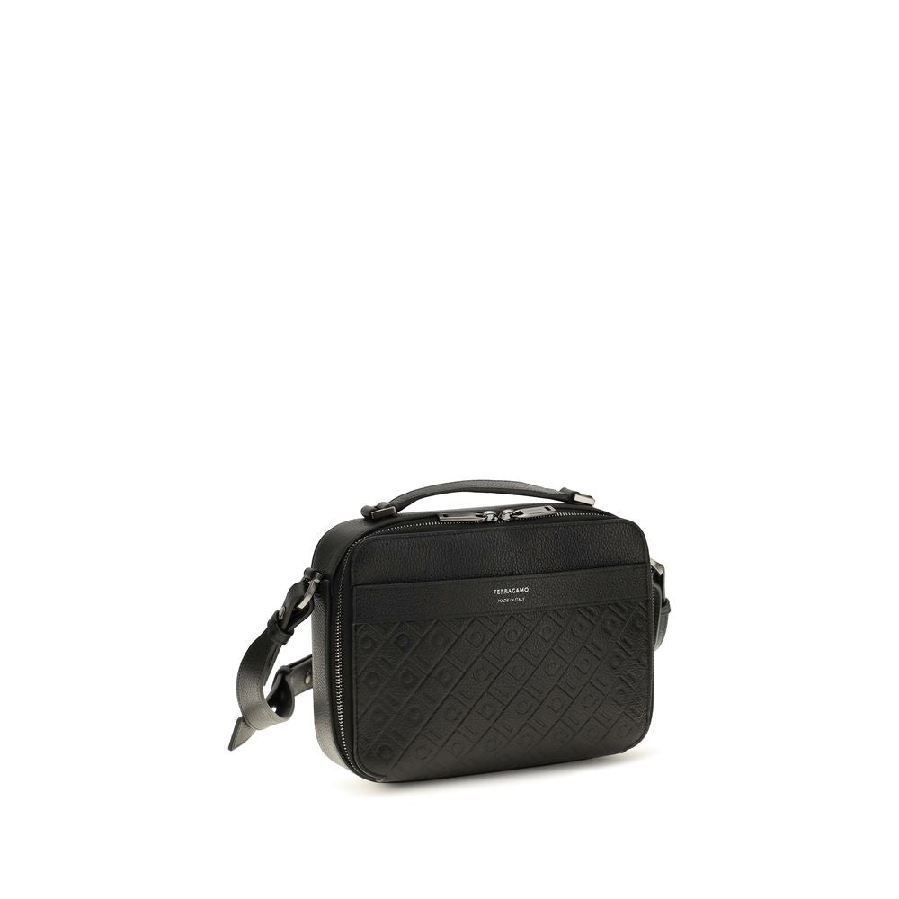Ferragamo Monogram Shoulder Bag - Black