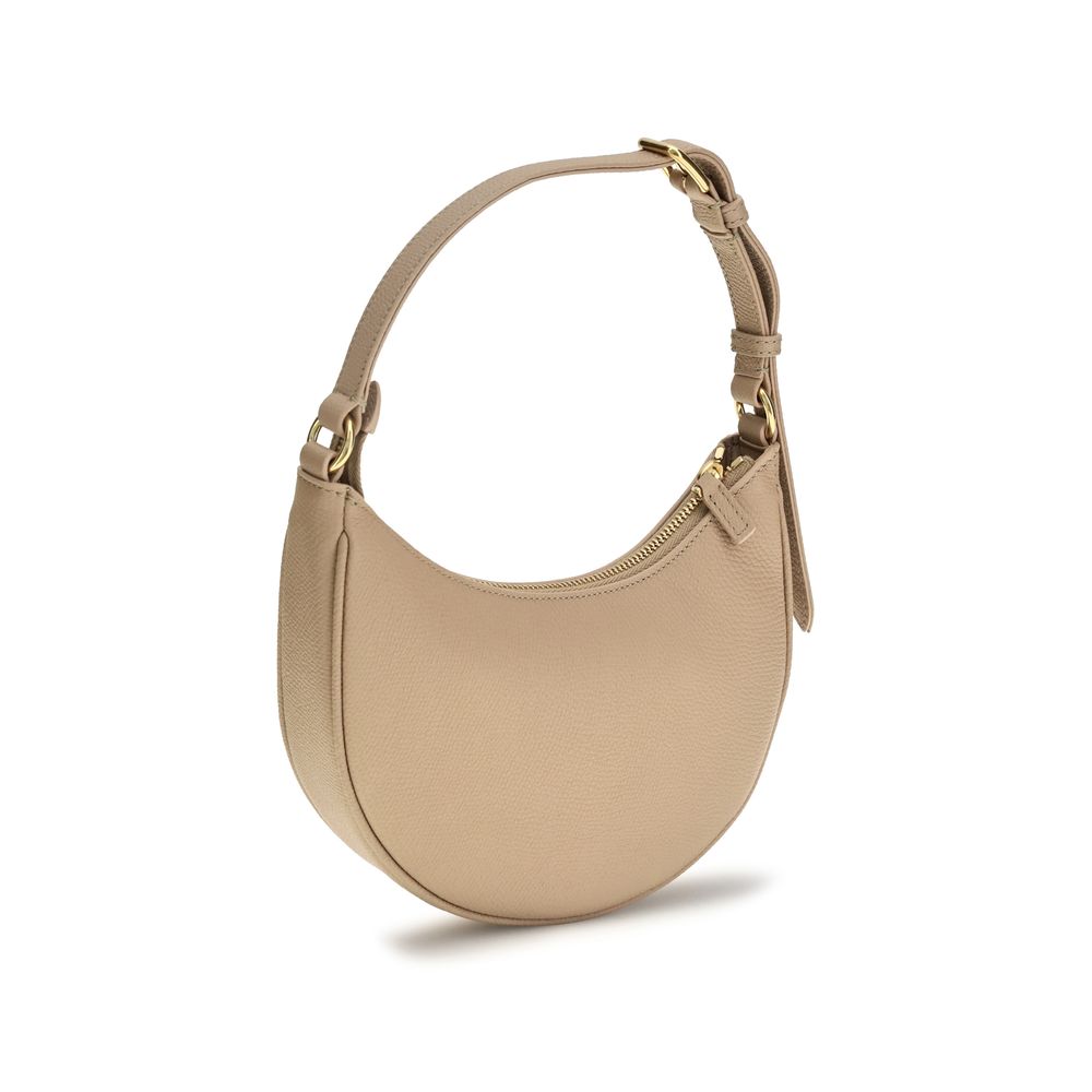 Valentino Garavani VLogo Signature Mini Hobo Bag - Beige Pink Grainy Calfskin