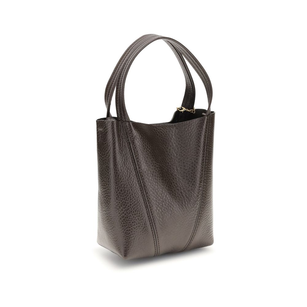 Chloé Spin Tote Bag Small - Kohl Brown Grained Leather