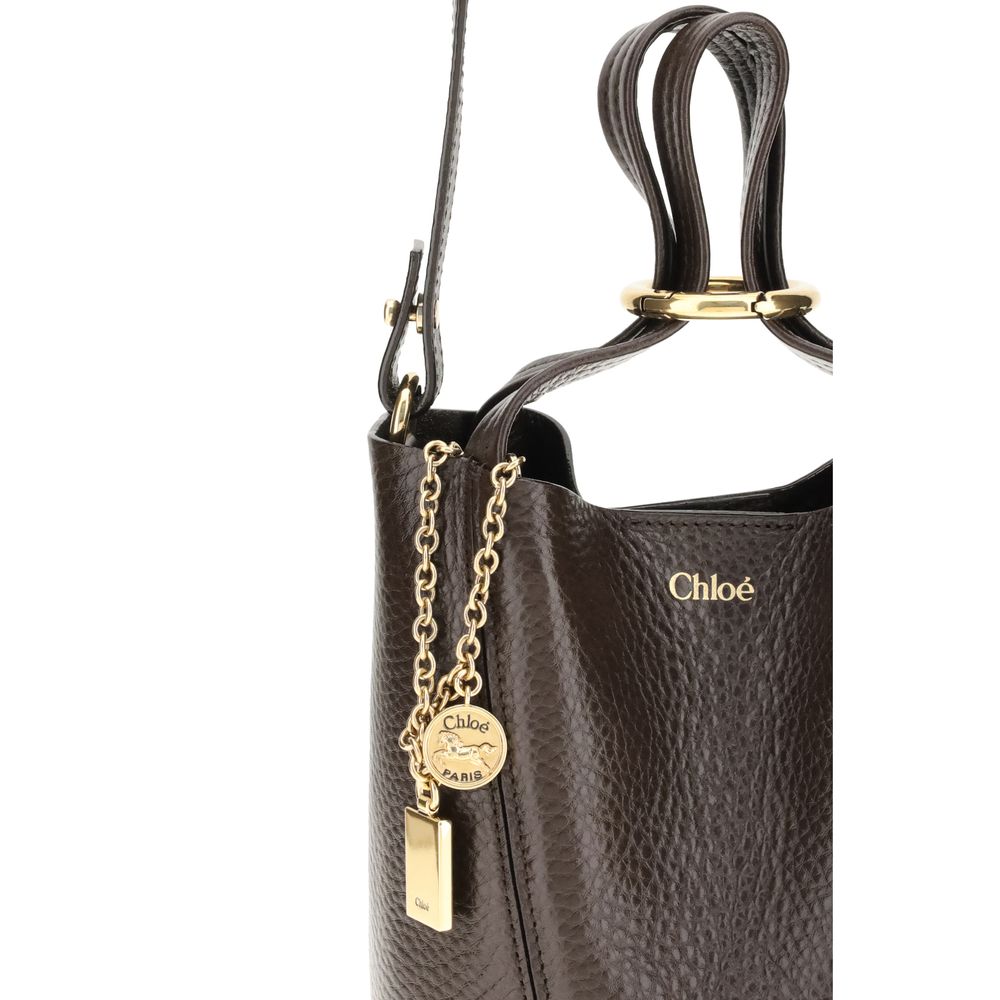 Chloé Spin Tote Bag Small - Kohl Brown Grained Leather