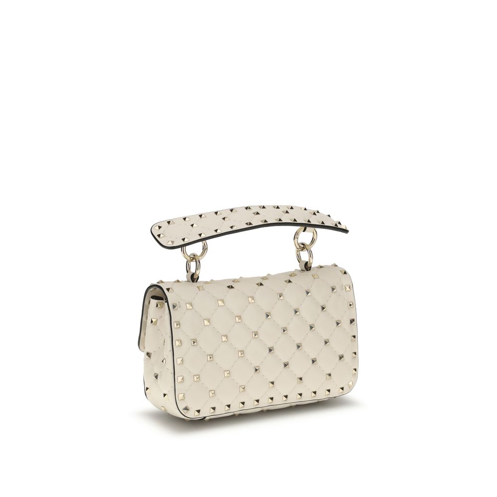 Valentino Garavani Rockstud Spike Small Shoulder Bag - Light Ivory Nappa Leather