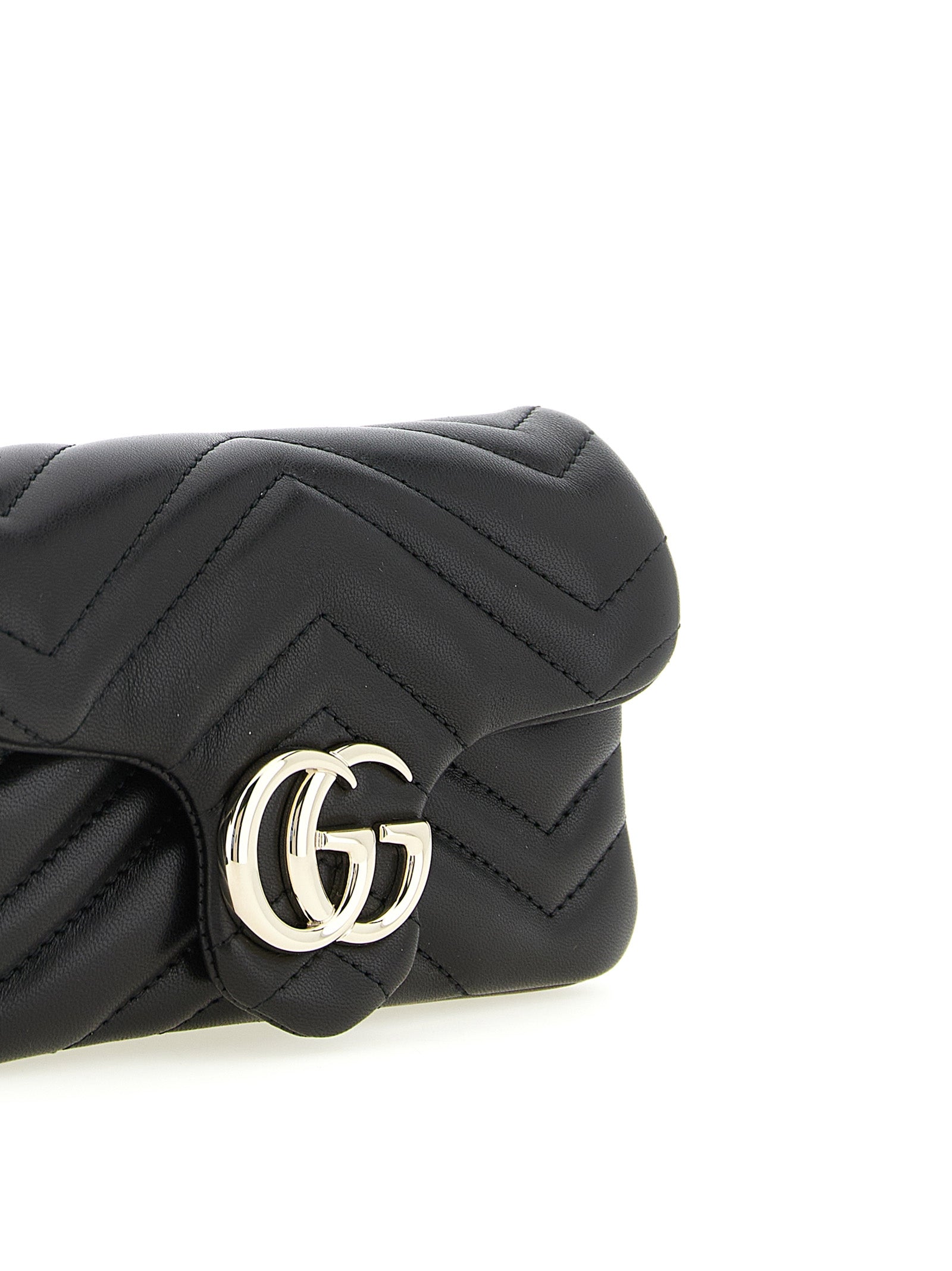 Gucci GG Marmont Mini Shoulder Bag - Black Leather