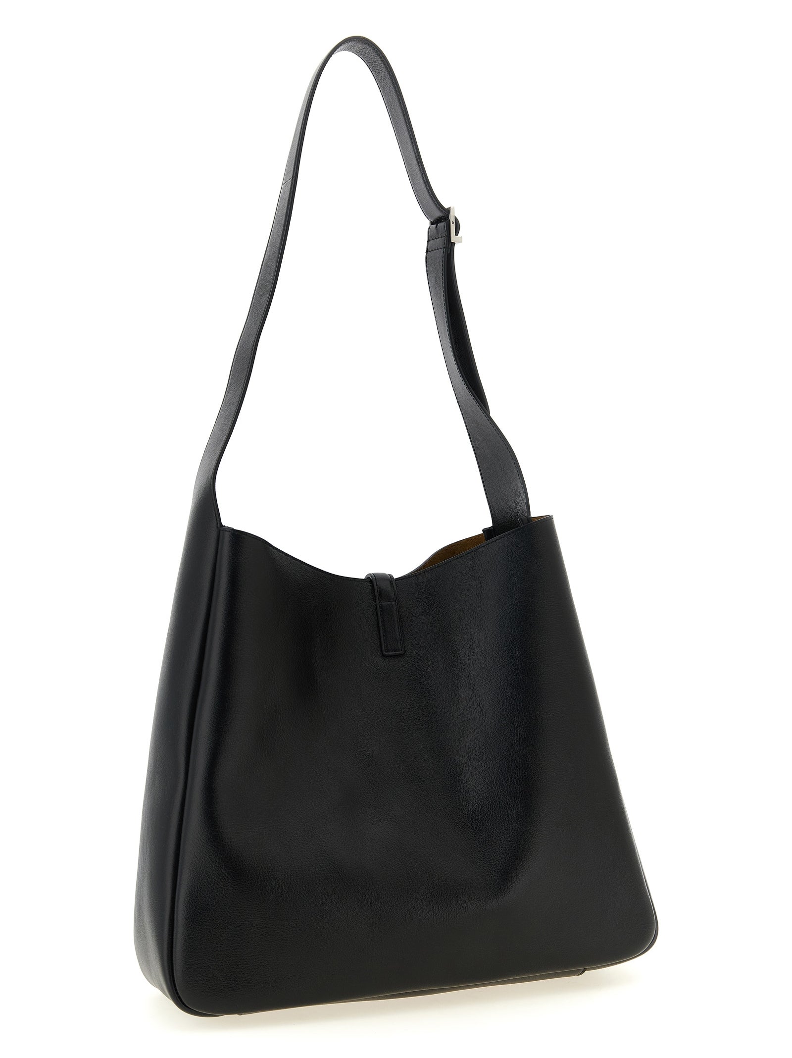 Saint Laurent Le 5 À 7 Maxi Hobo - Black and Rustic Camel