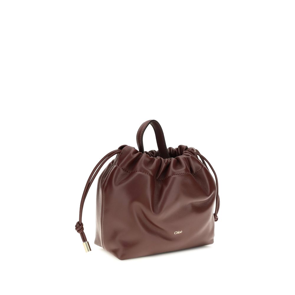 Chloé Icons Mini Shoulder Bag with Chain - Burnt Red