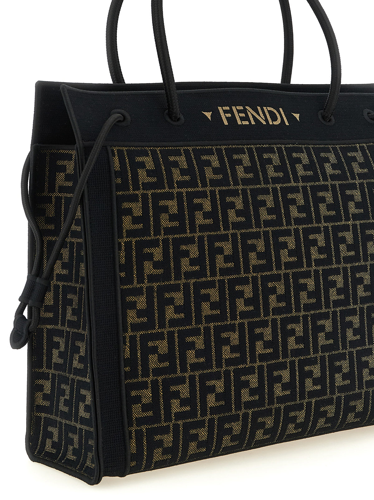 Fendi Magic Shopper Large - Brown FF Embroidered Fabric